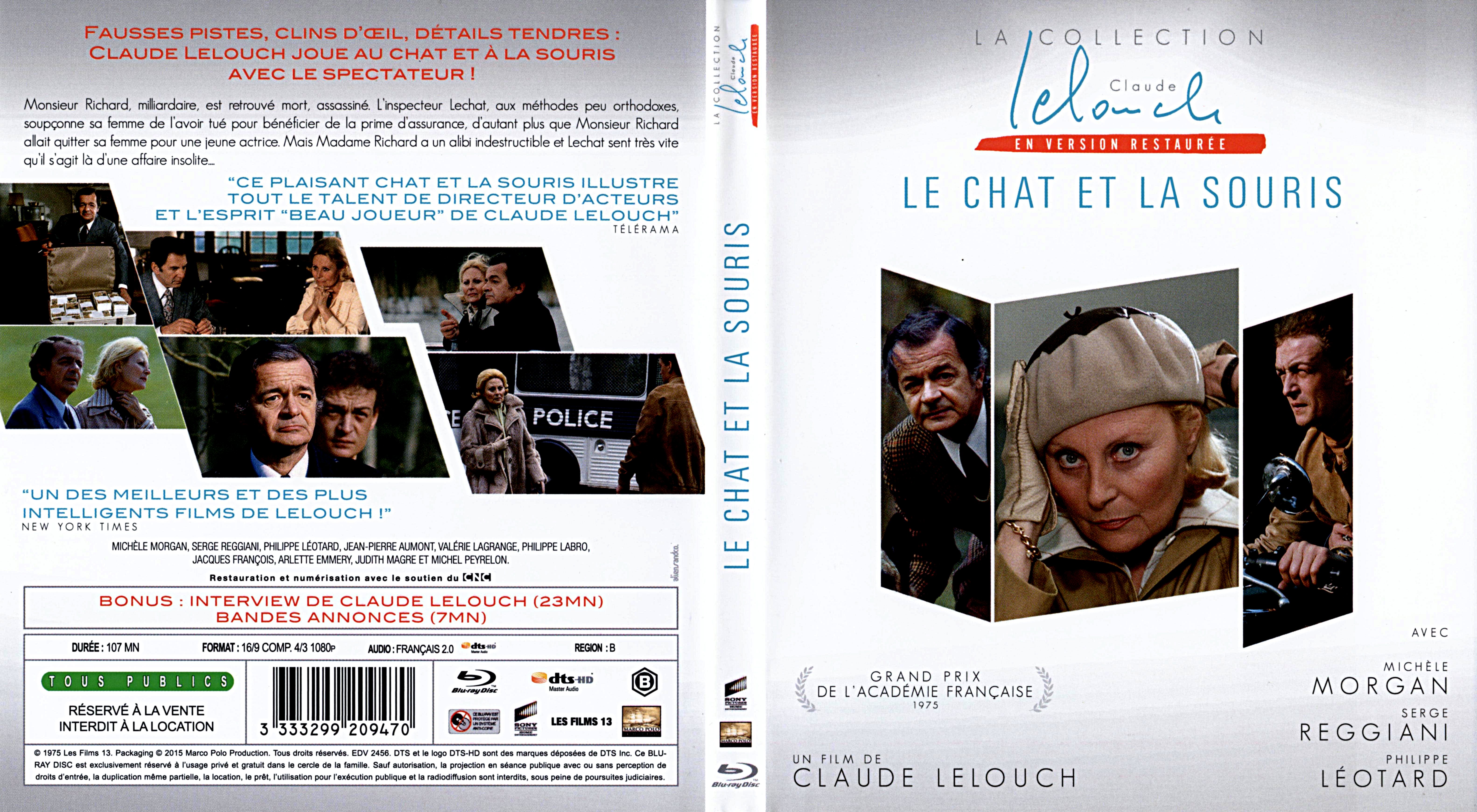 Jaquette DVD Le chat et la souris (BLU-RAY)