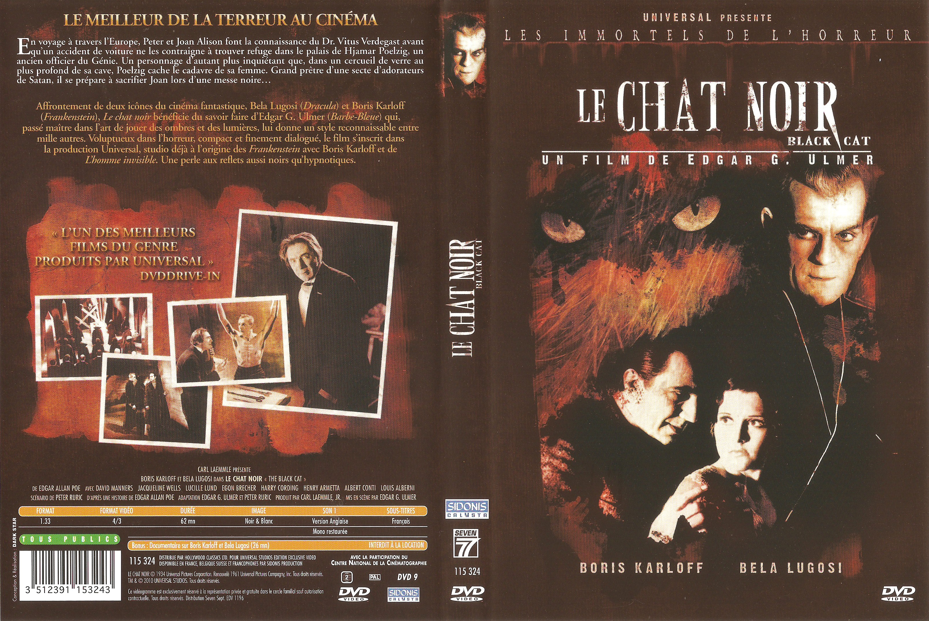 Jaquette DVD Le chat noir