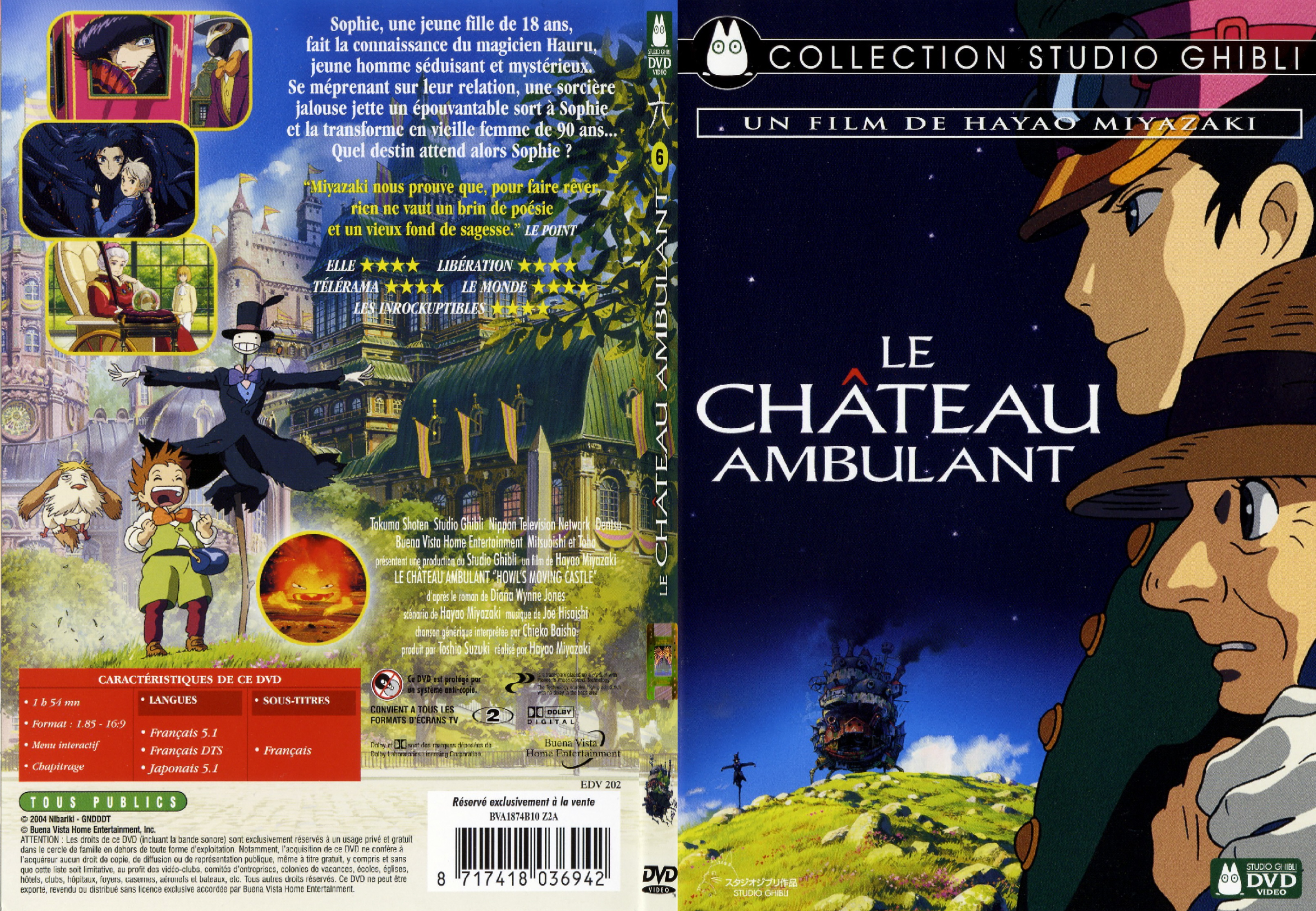 Jaquette DVD Le chteau ambulant - SLIM