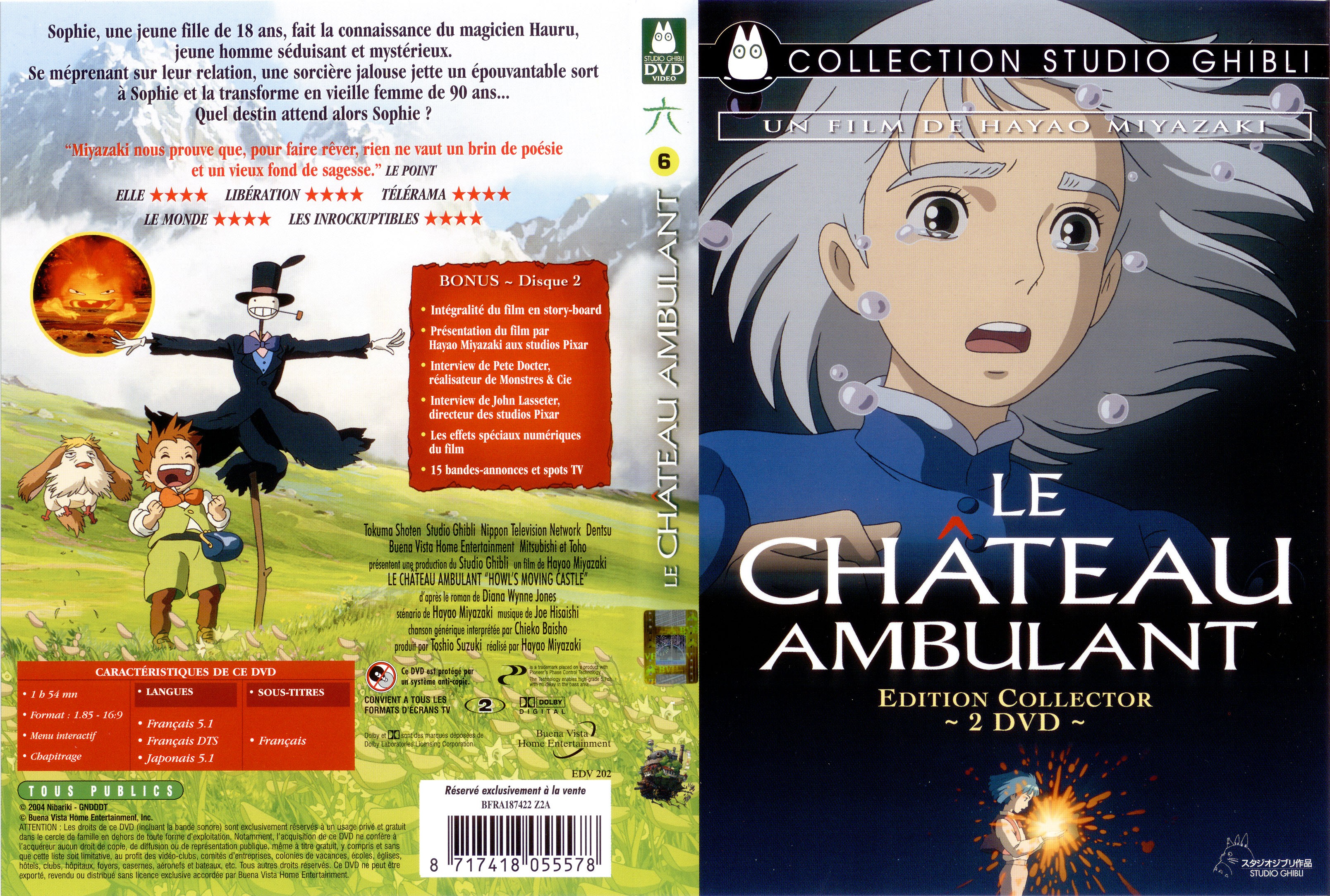 Jaquette DVD Le chateau ambulant v2