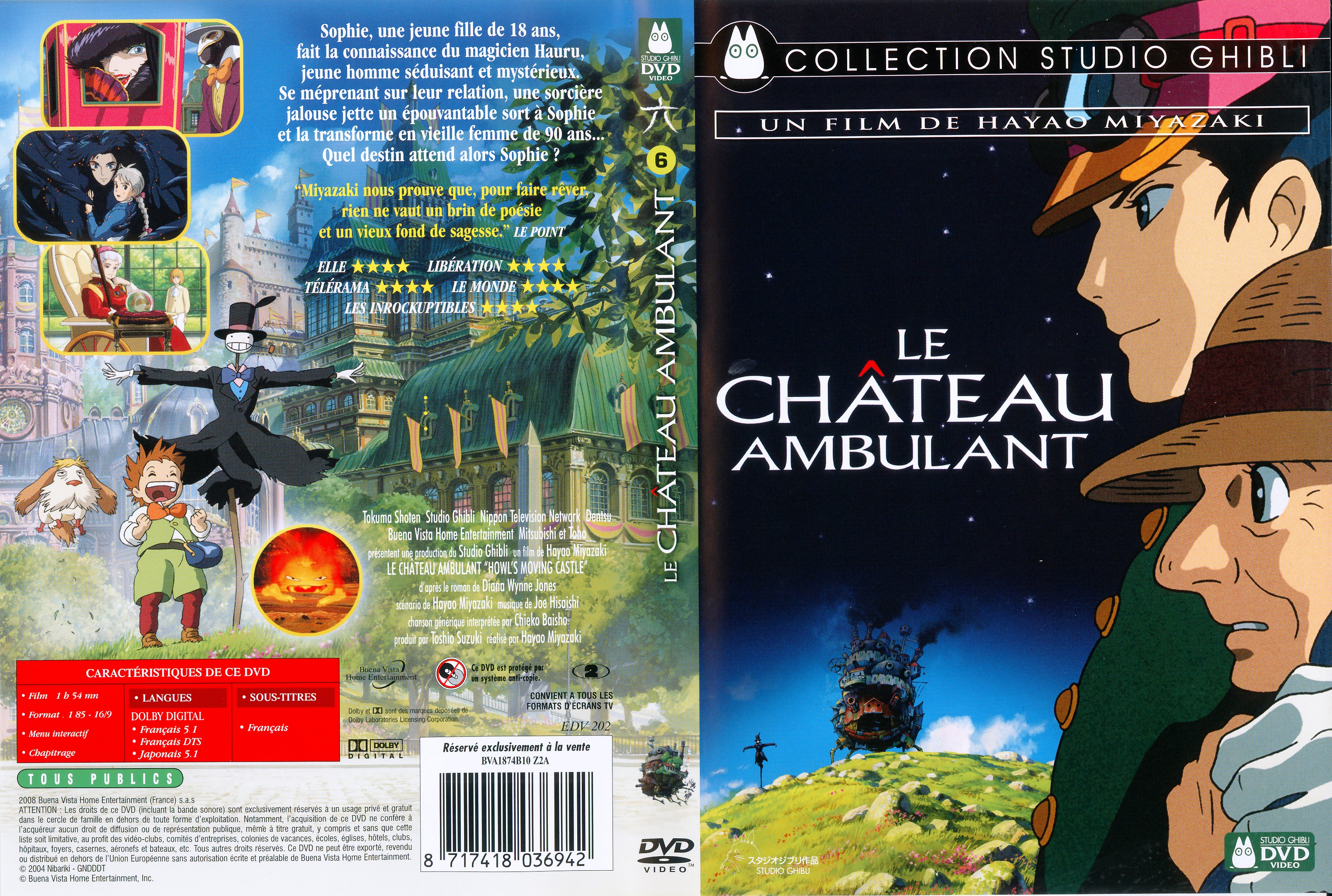 Jaquette DVD Le chateau ambulant v3