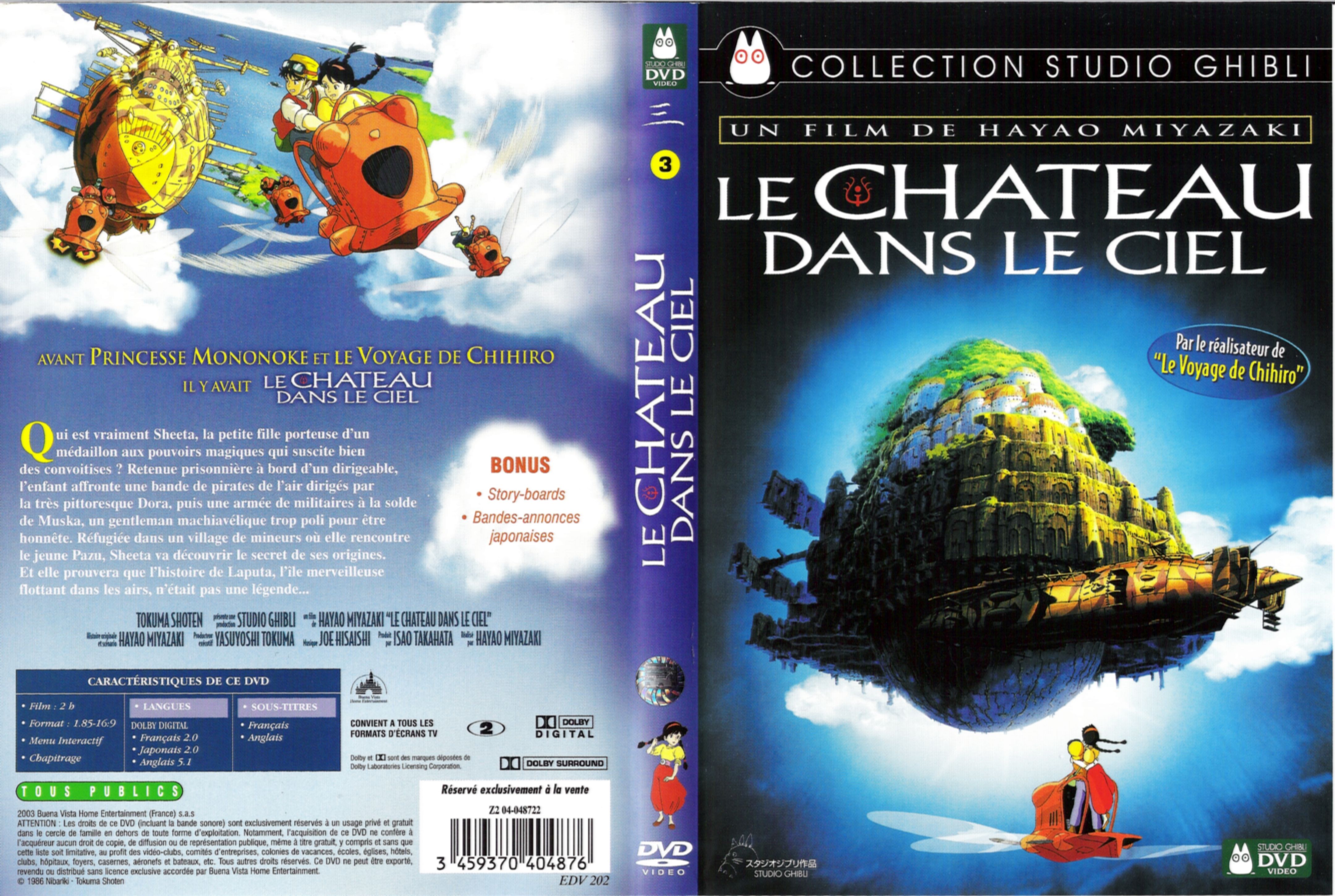 Jaquette DVD Le chateau dans le ciel