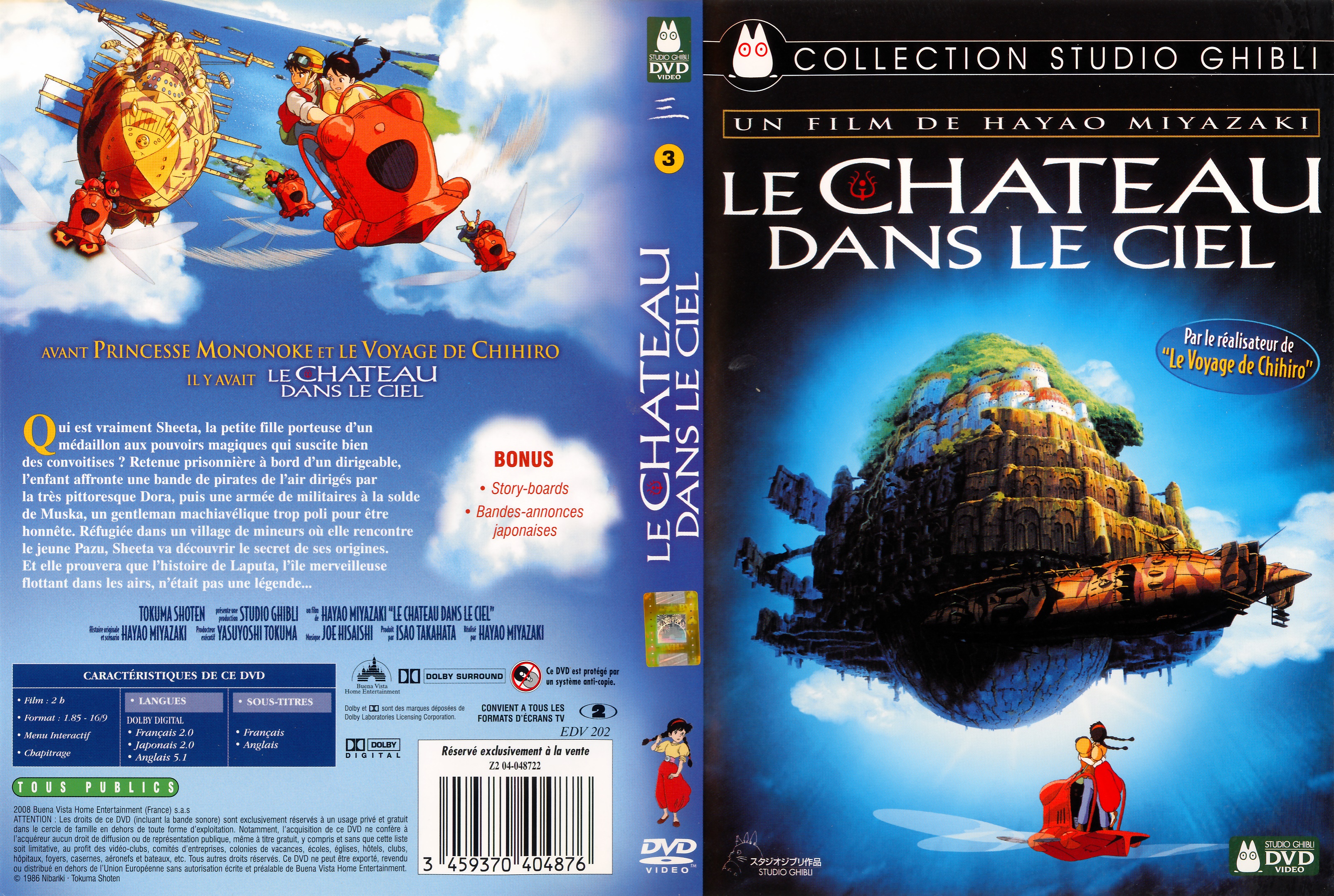 Jaquette DVD Le chateau dans le ciel v2