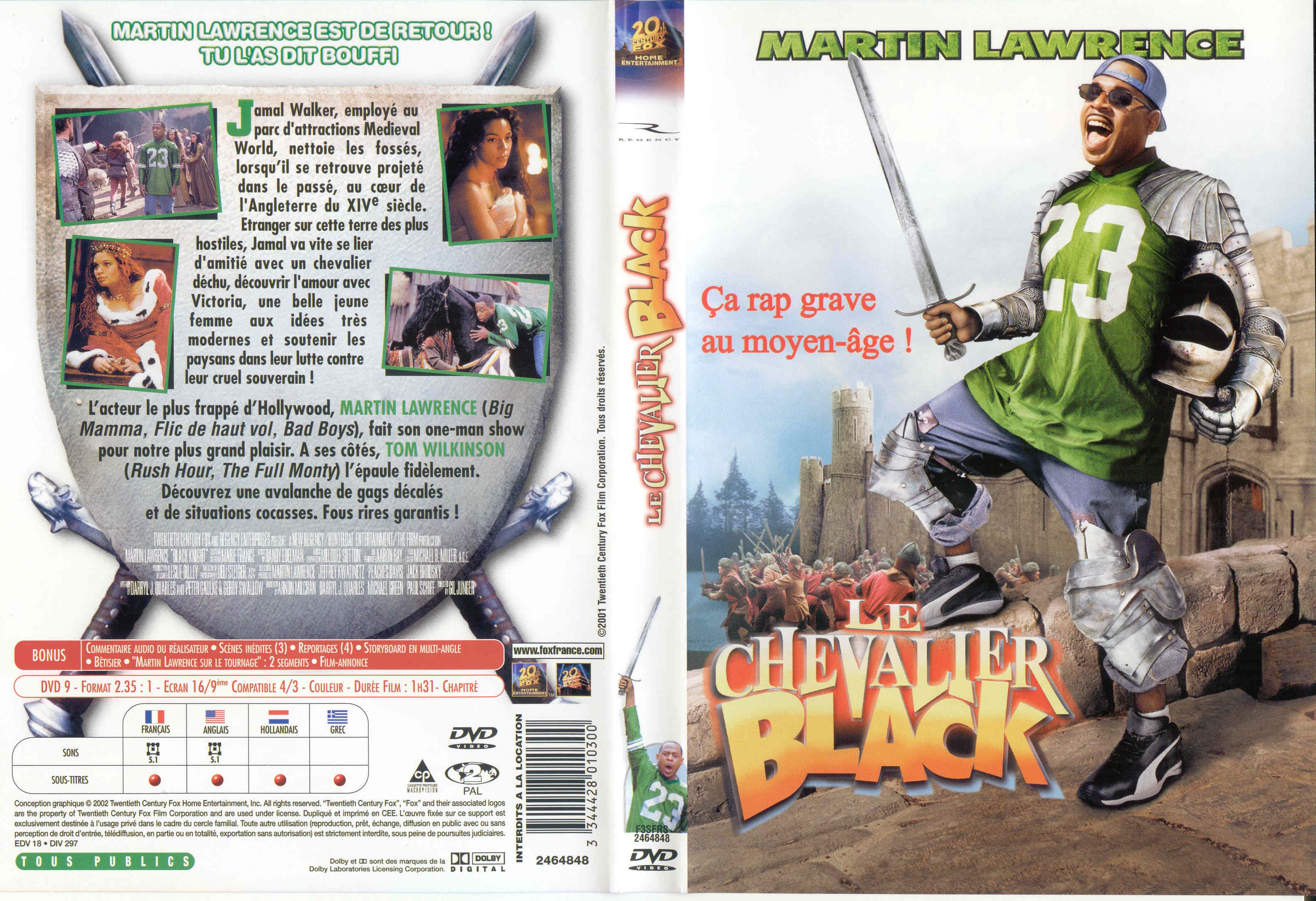 Jaquette DVD Le chevalier black