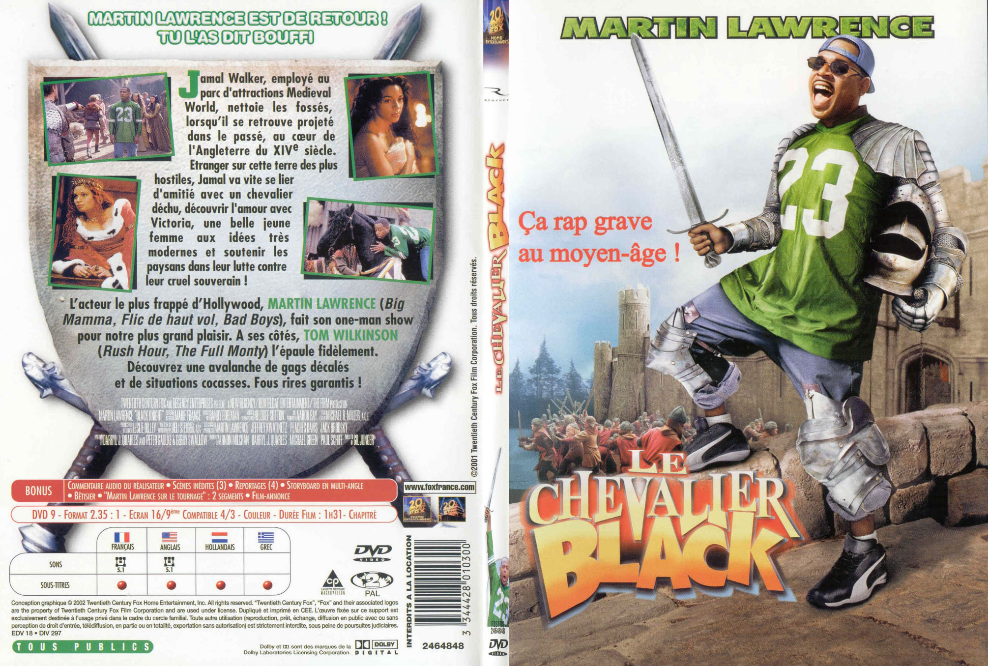 Jaquette DVD Le chevalier black - SLIM