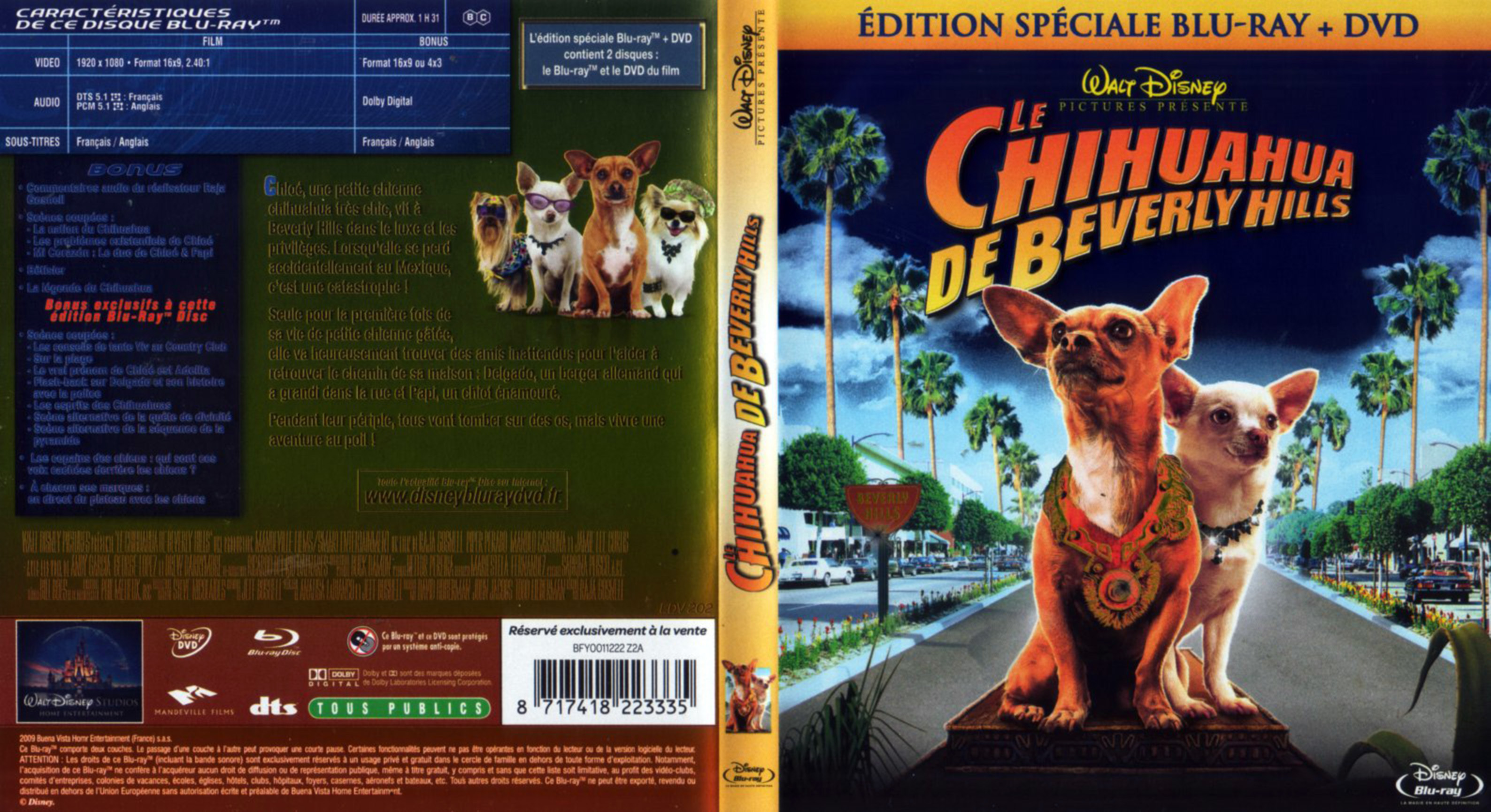 Jaquette DVD Le chihuahua de Beverly Hills (BLU-RAY)
