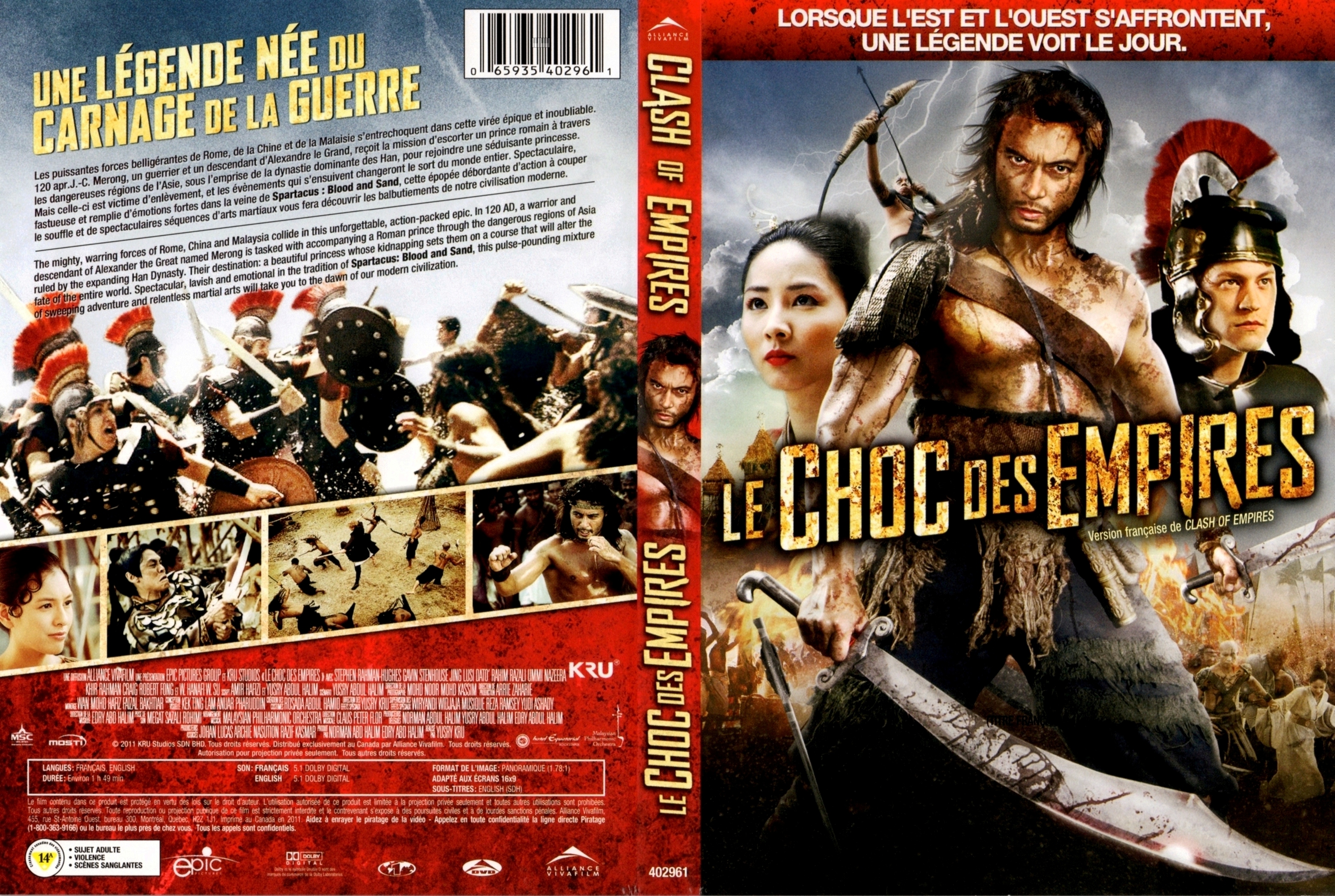Jaquette DVD Le choc des empires - Clash of empires (Canadienne)