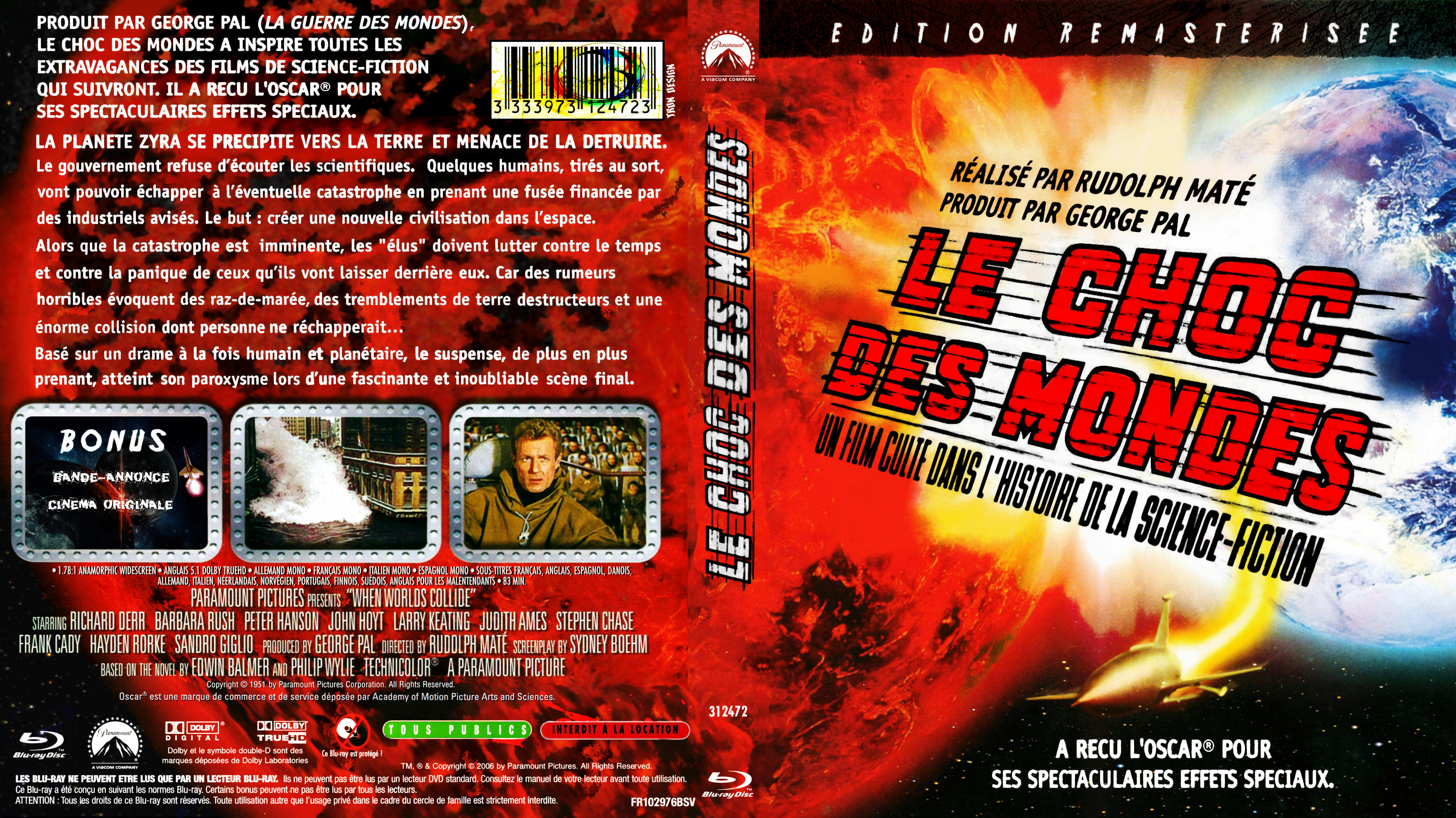 Jaquette DVD Le choc des mondes custom (BLU-RAY)