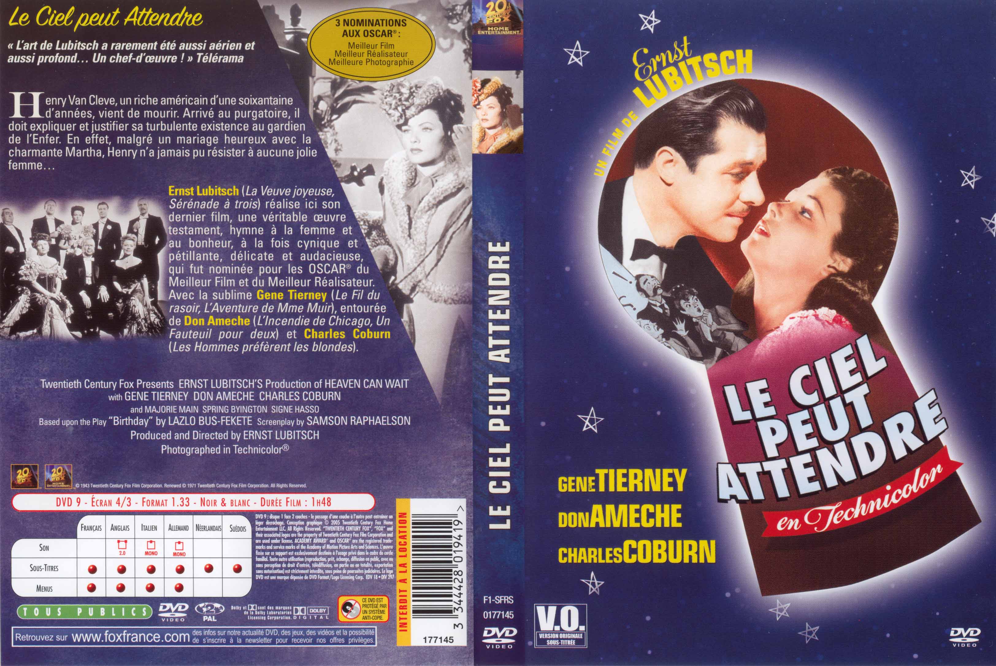 Jaquette DVD Le ciel peut attendre