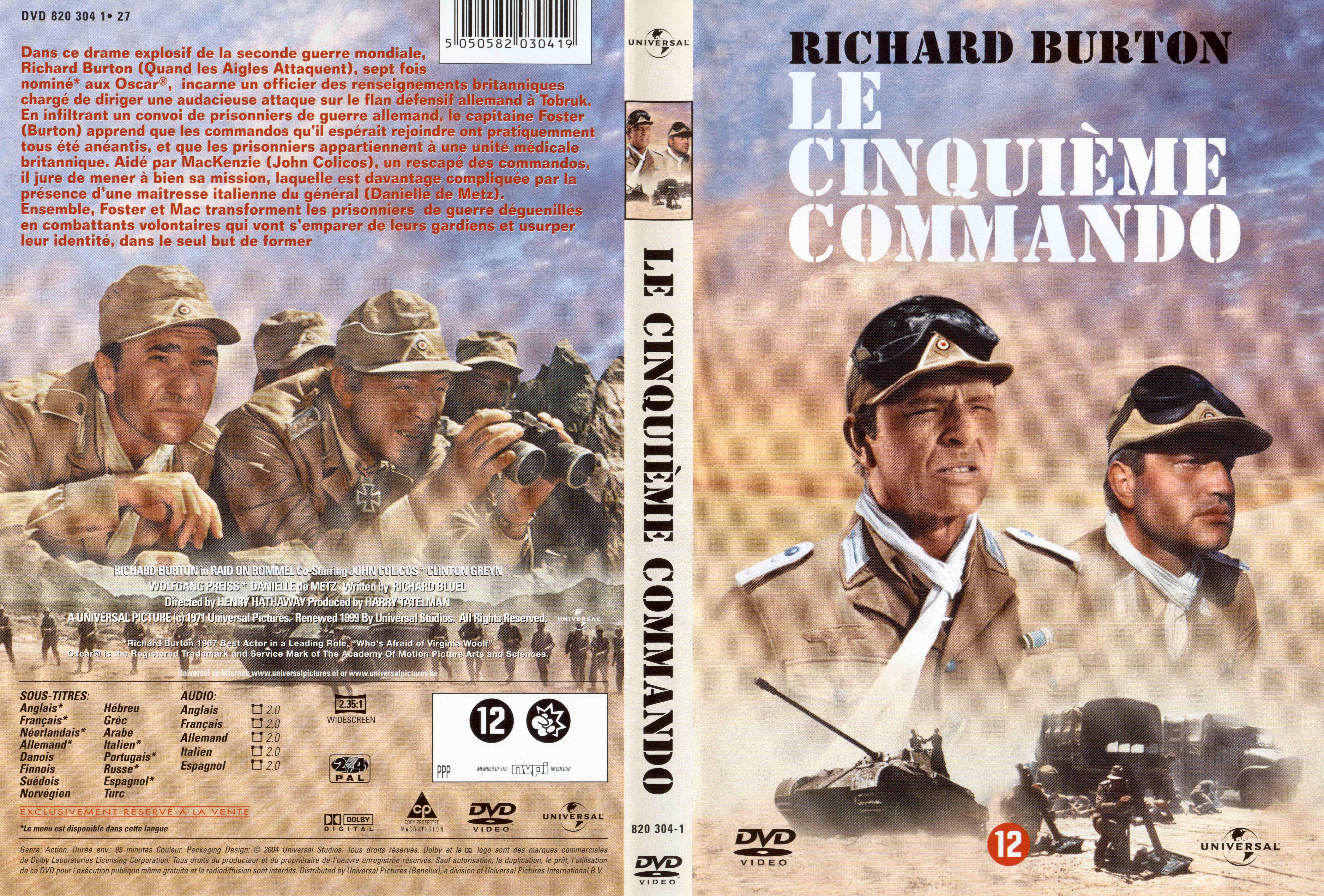 Jaquette DVD Le cinquime commando