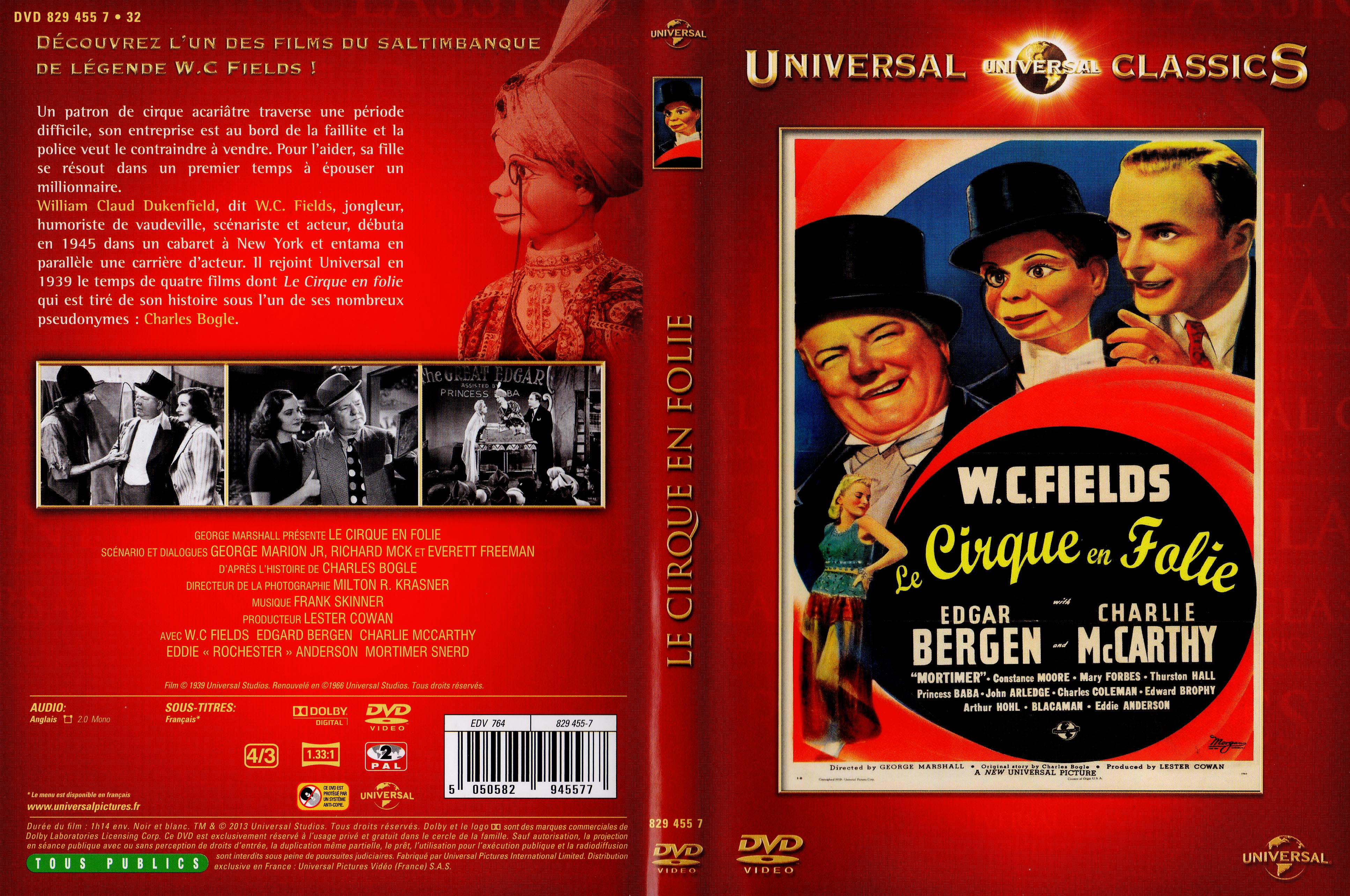 Jaquette DVD Le cirque en folie