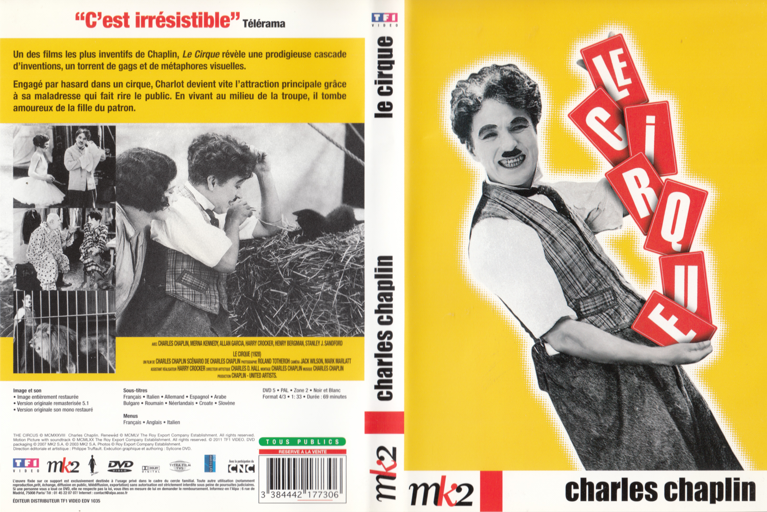 Jaquette DVD Le cirque v4