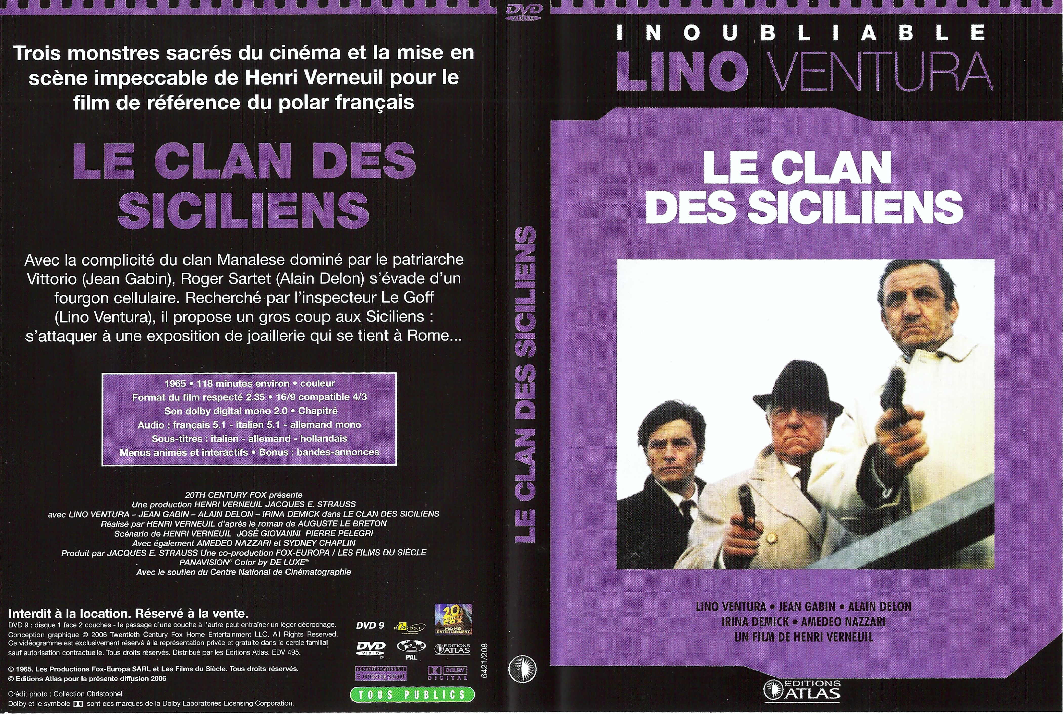 Jaquette DVD Le clan des siciliens