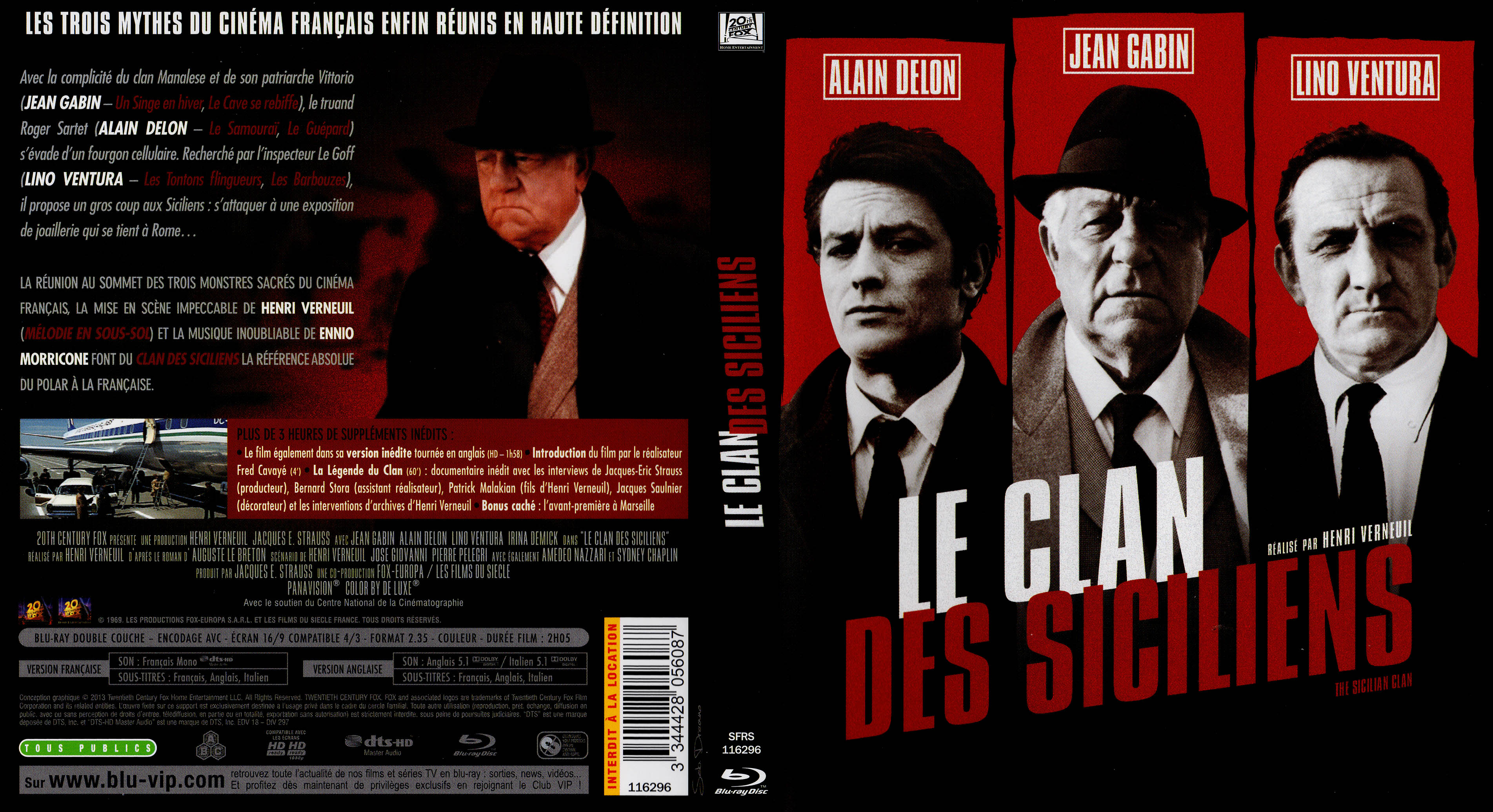 Jaquette DVD Le clan des siciliens (BLU-RAY) v2