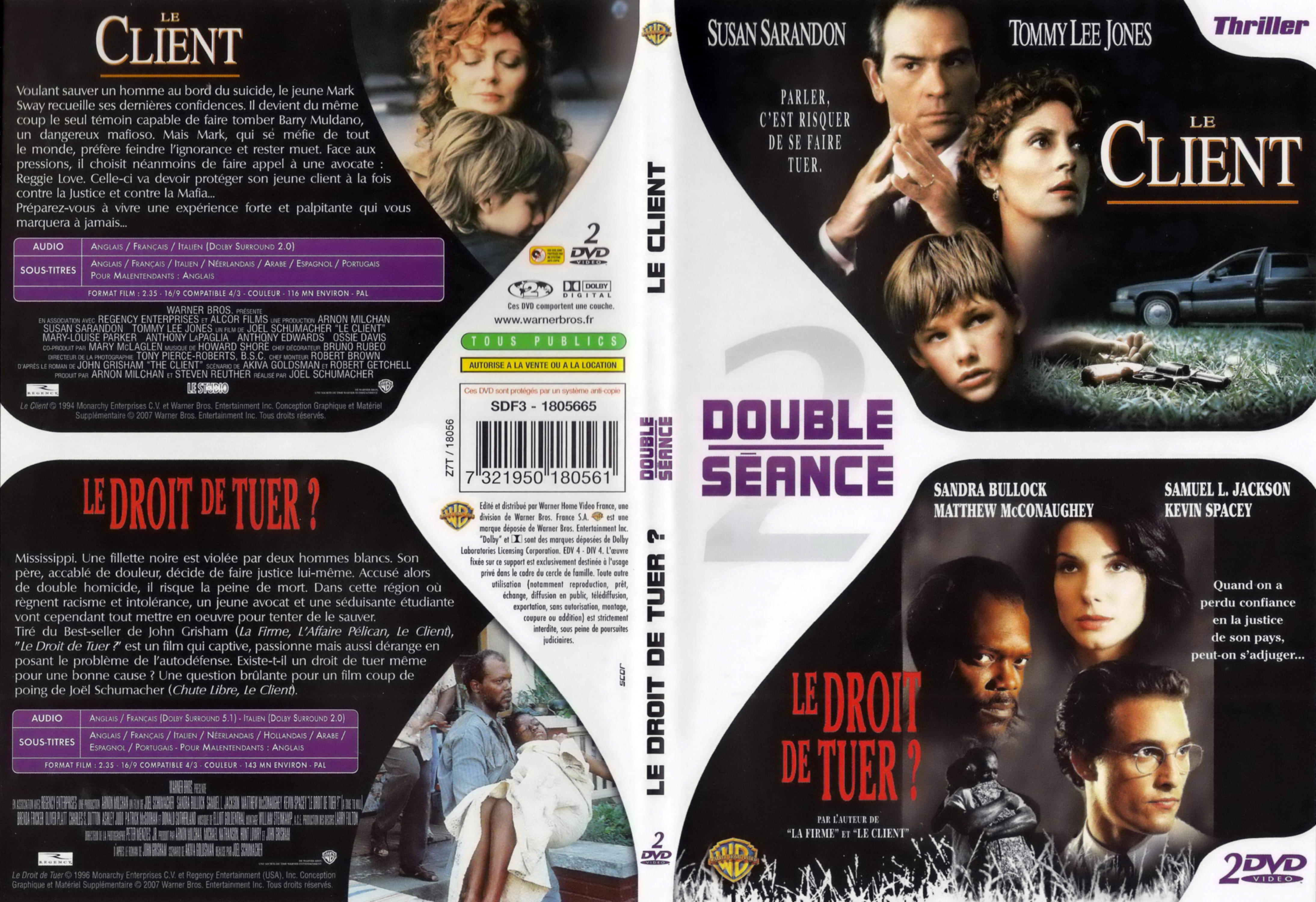 Jaquette DVD Le client + Le droit de tuer