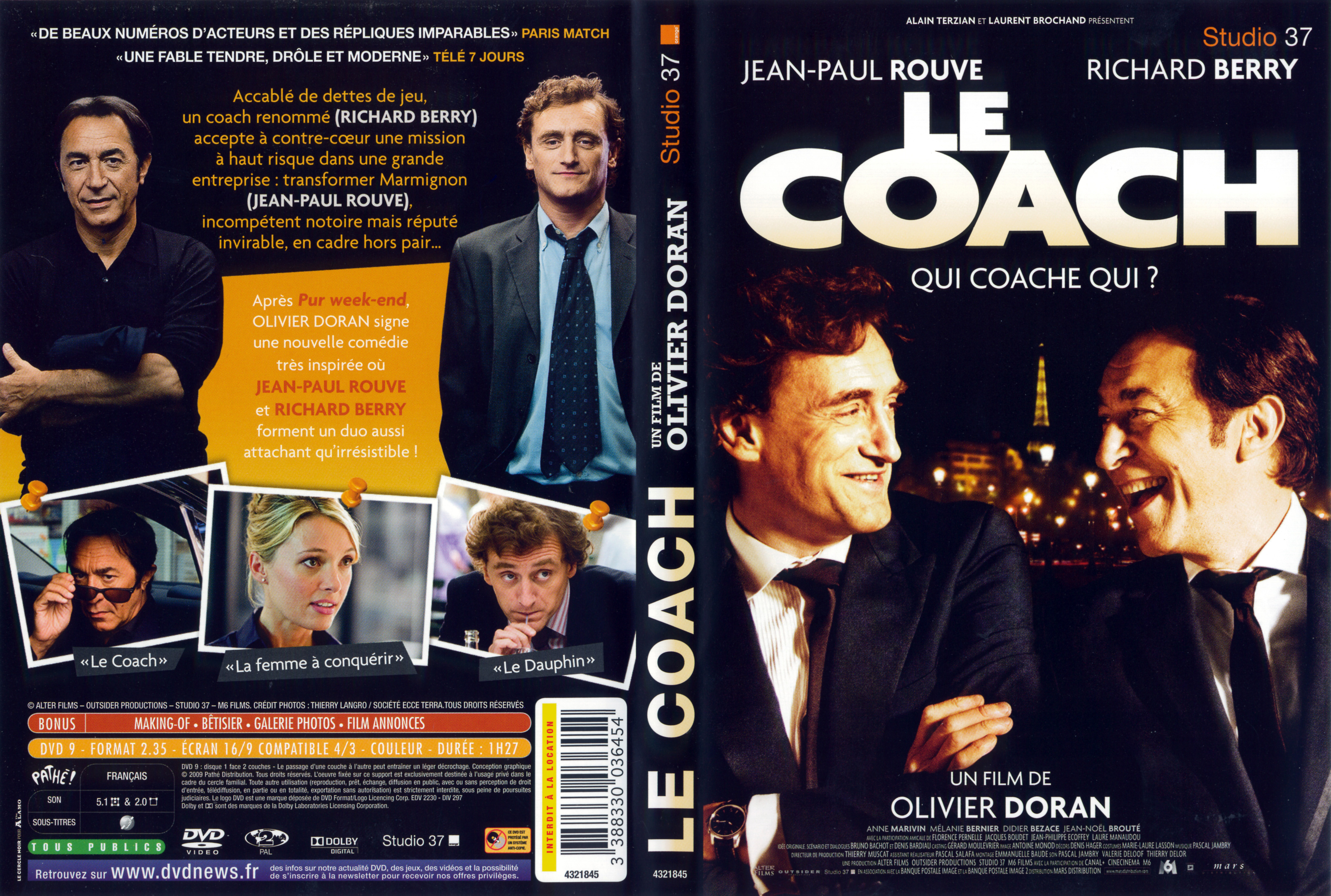 Jaquette DVD Le coach