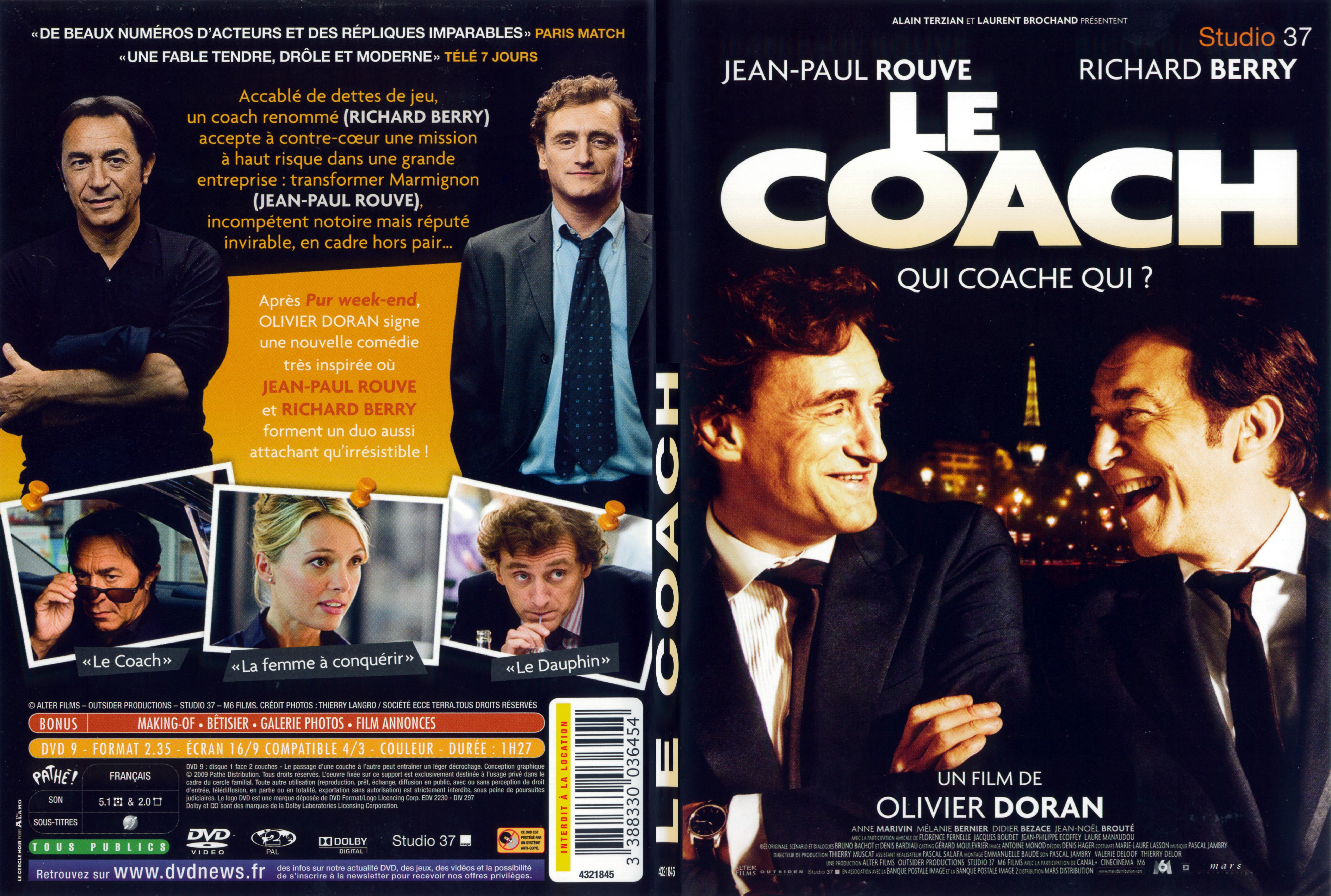 Jaquette DVD Le coach - SLIM