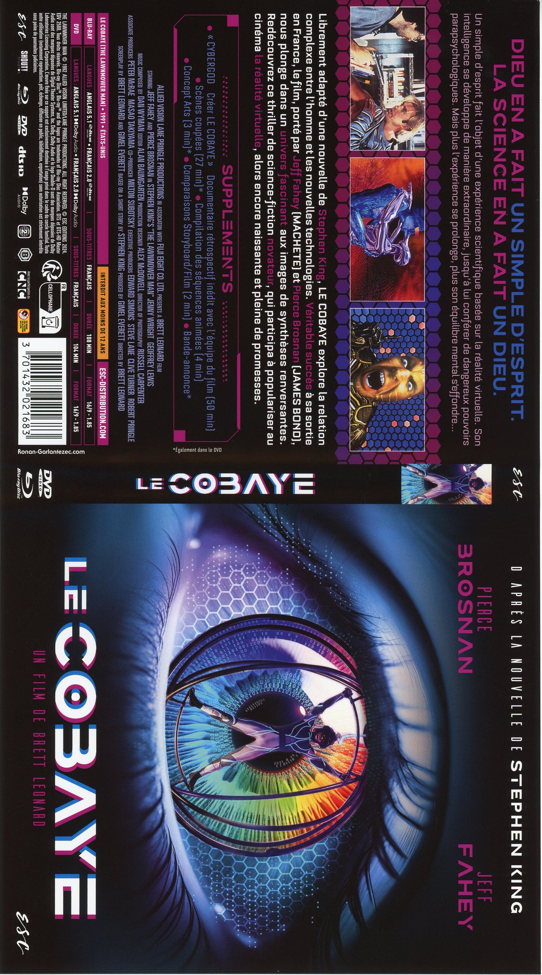 Jaquette DVD Le cobaye (BLU-RAY)
