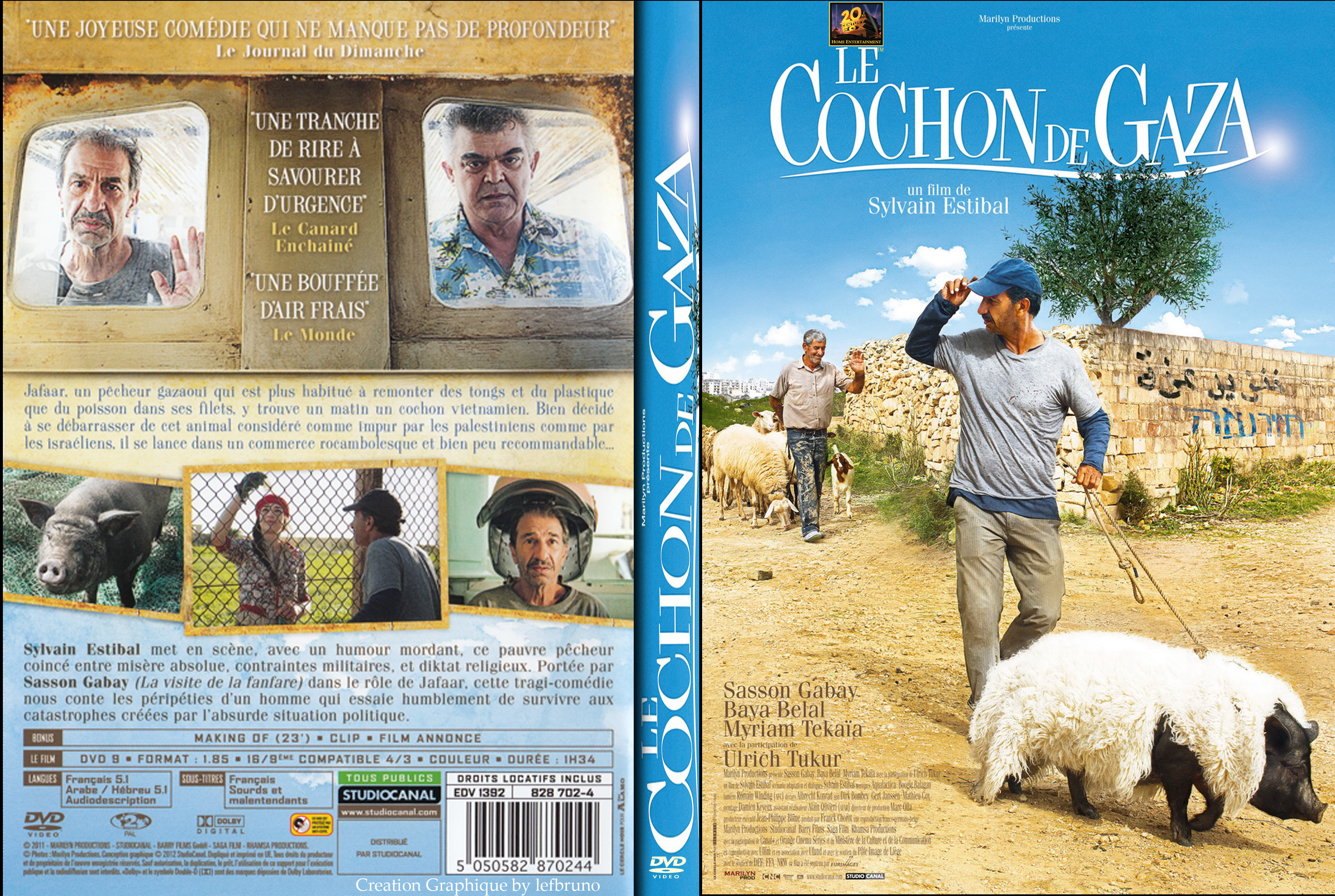 Jaquette DVD Le cochon de Gaza custom