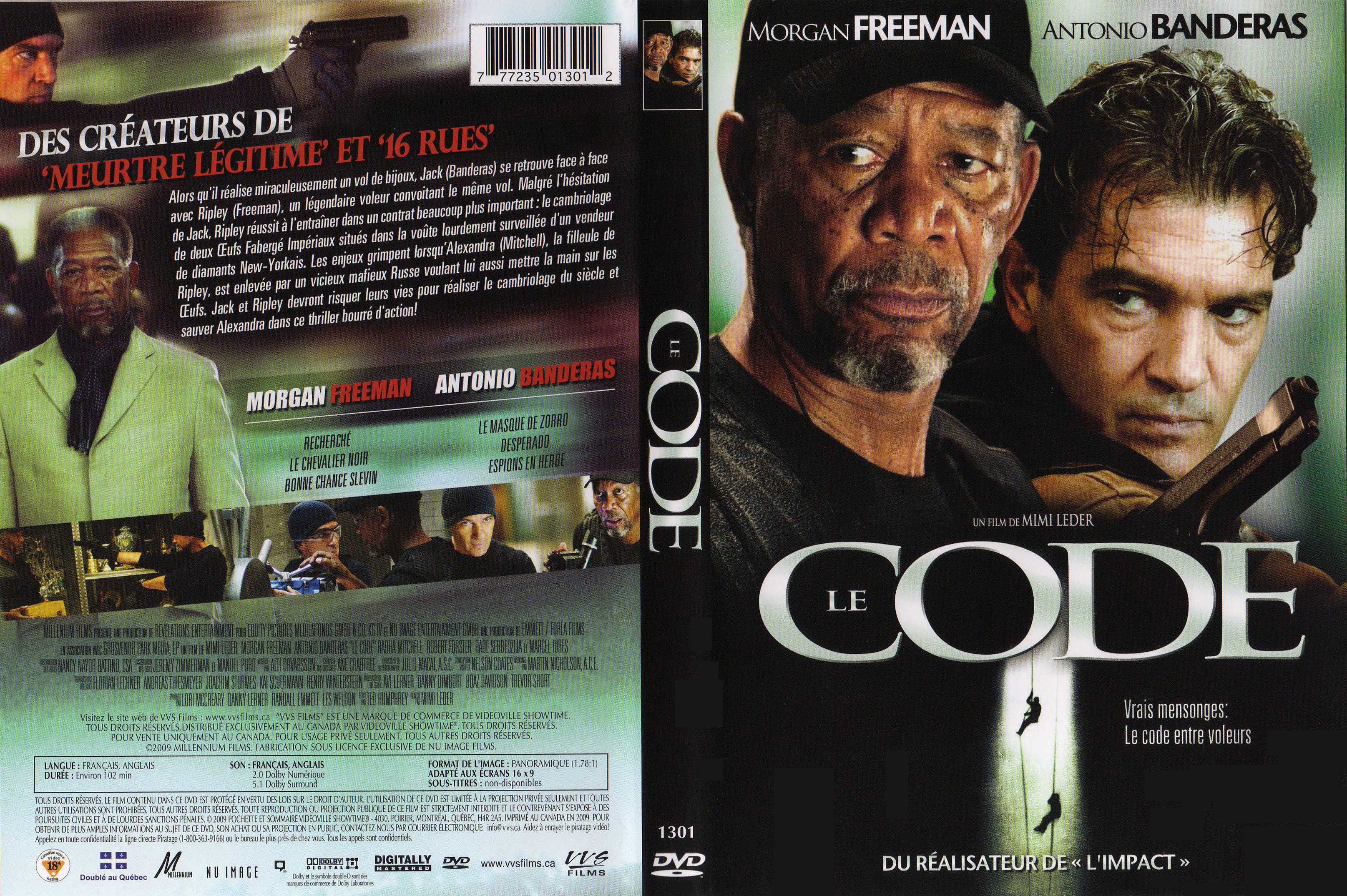 Jaquette DVD Le code (2009) (Canadienne)
