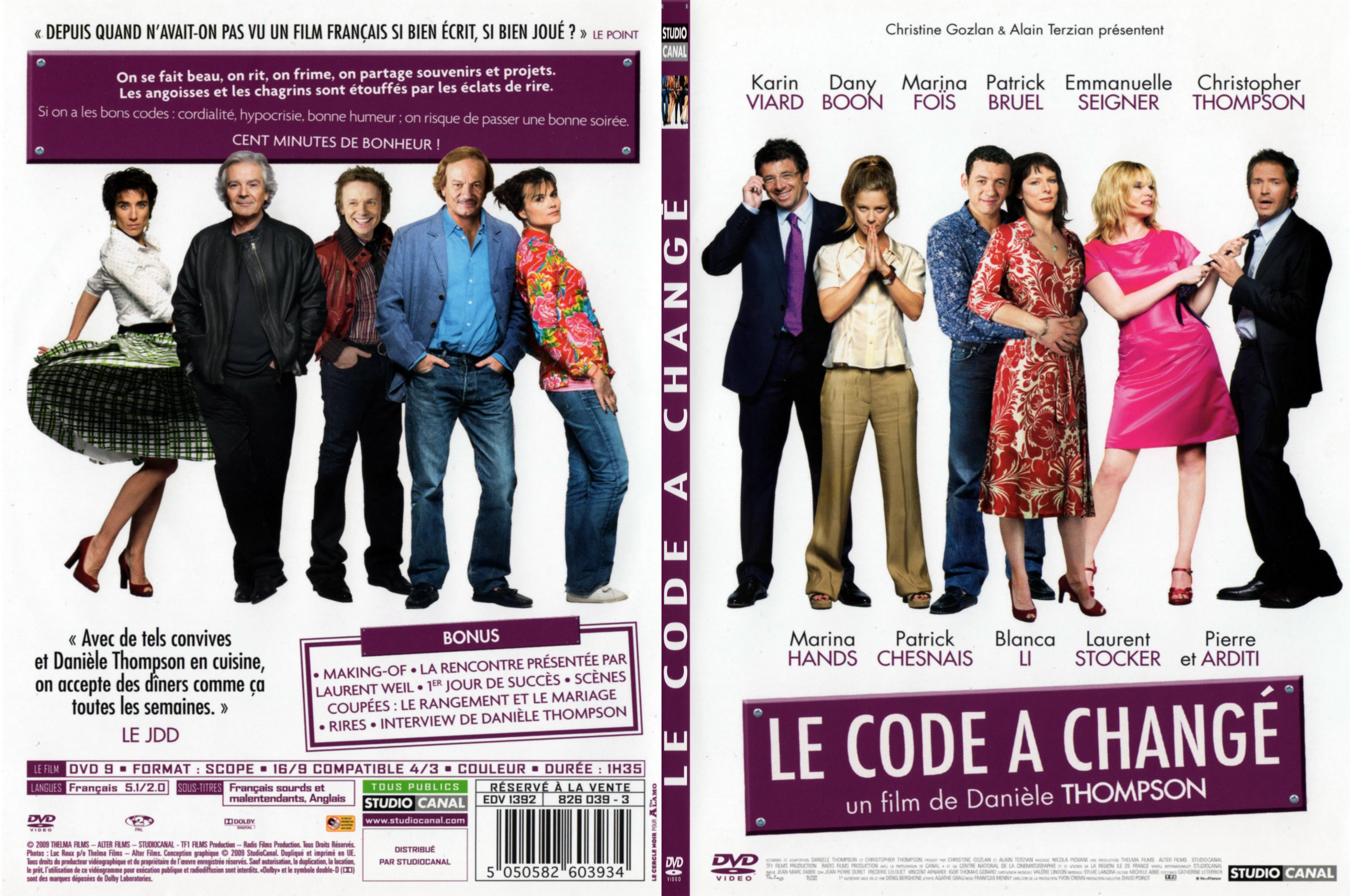 Jaquette DVD Le code a chang - SLIM