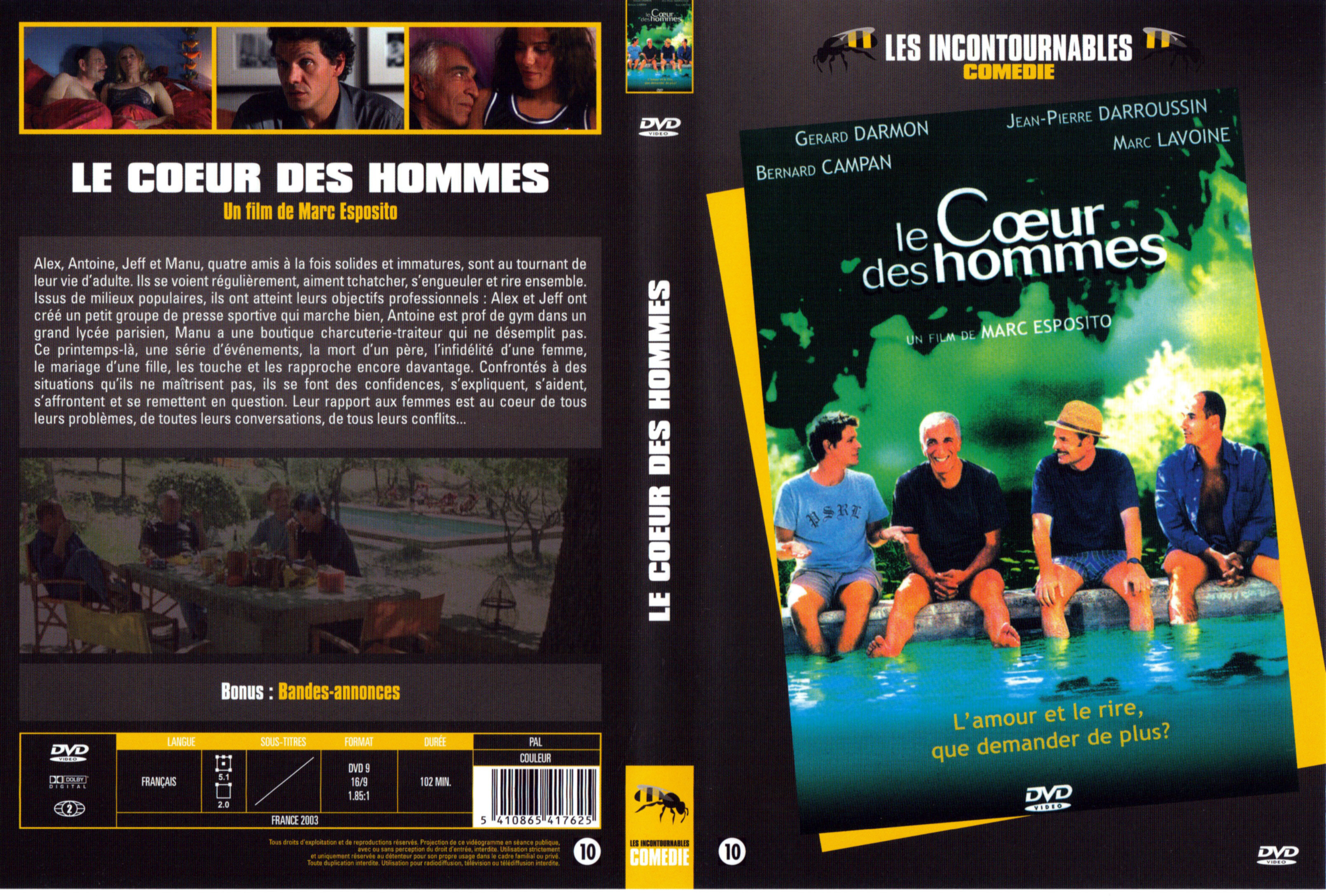 Jaquette DVD Le coeur des hommes v2