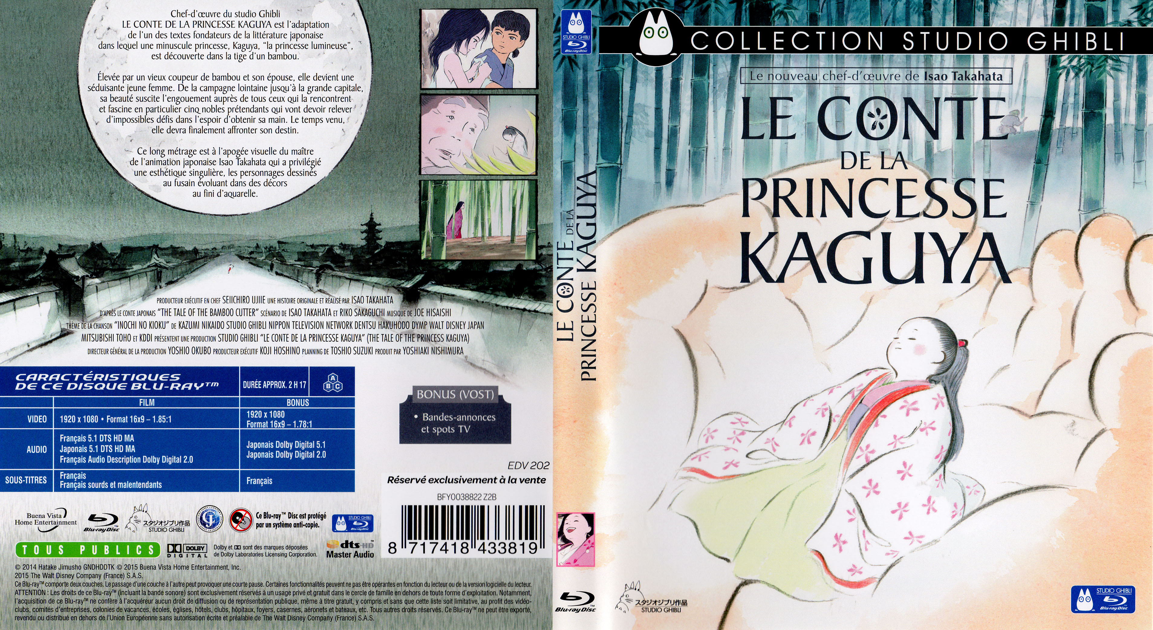 Jaquette DVD Le conte de la princesse Kaguya (BLU-RAY)