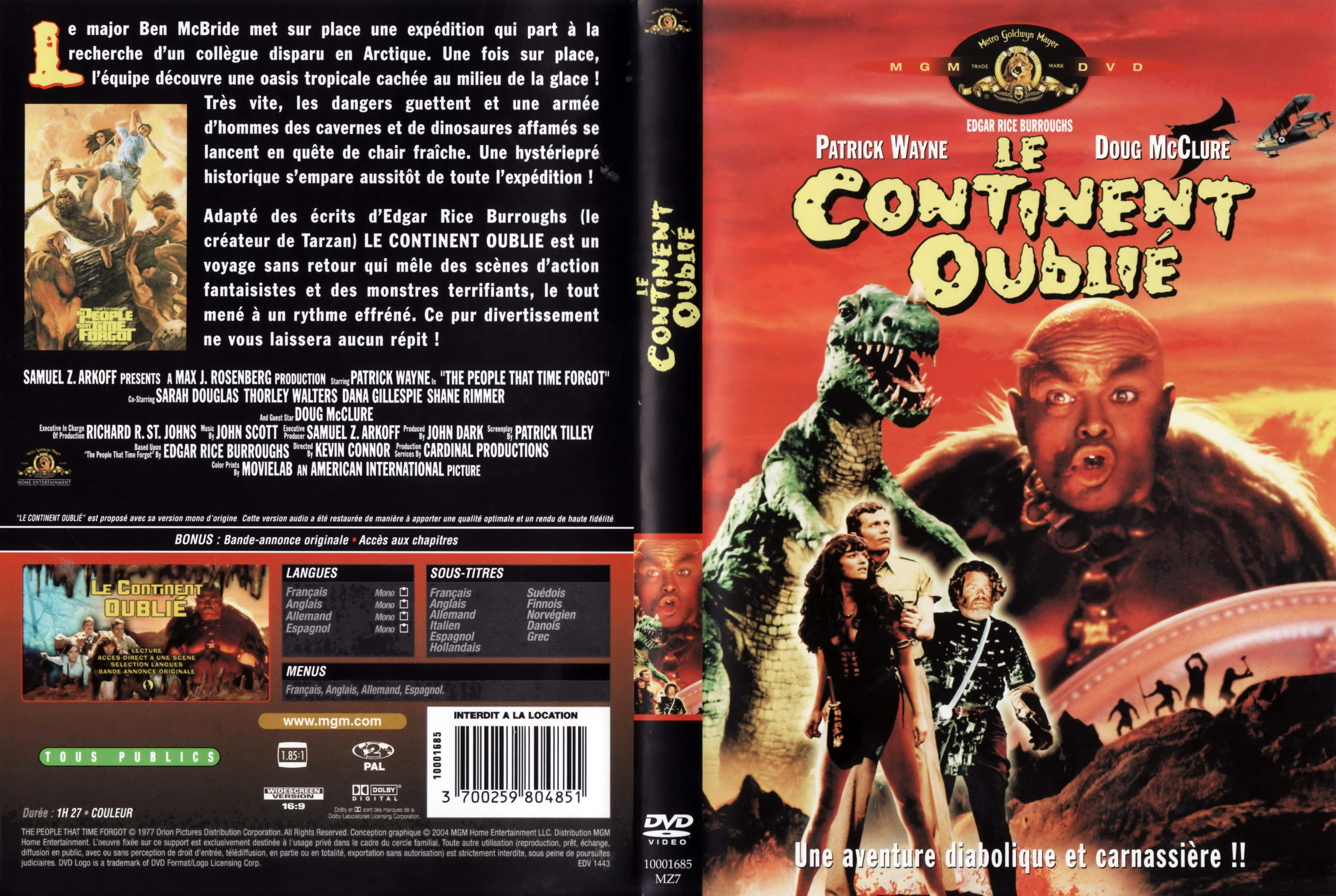 Jaquette DVD Le continent oubli v2