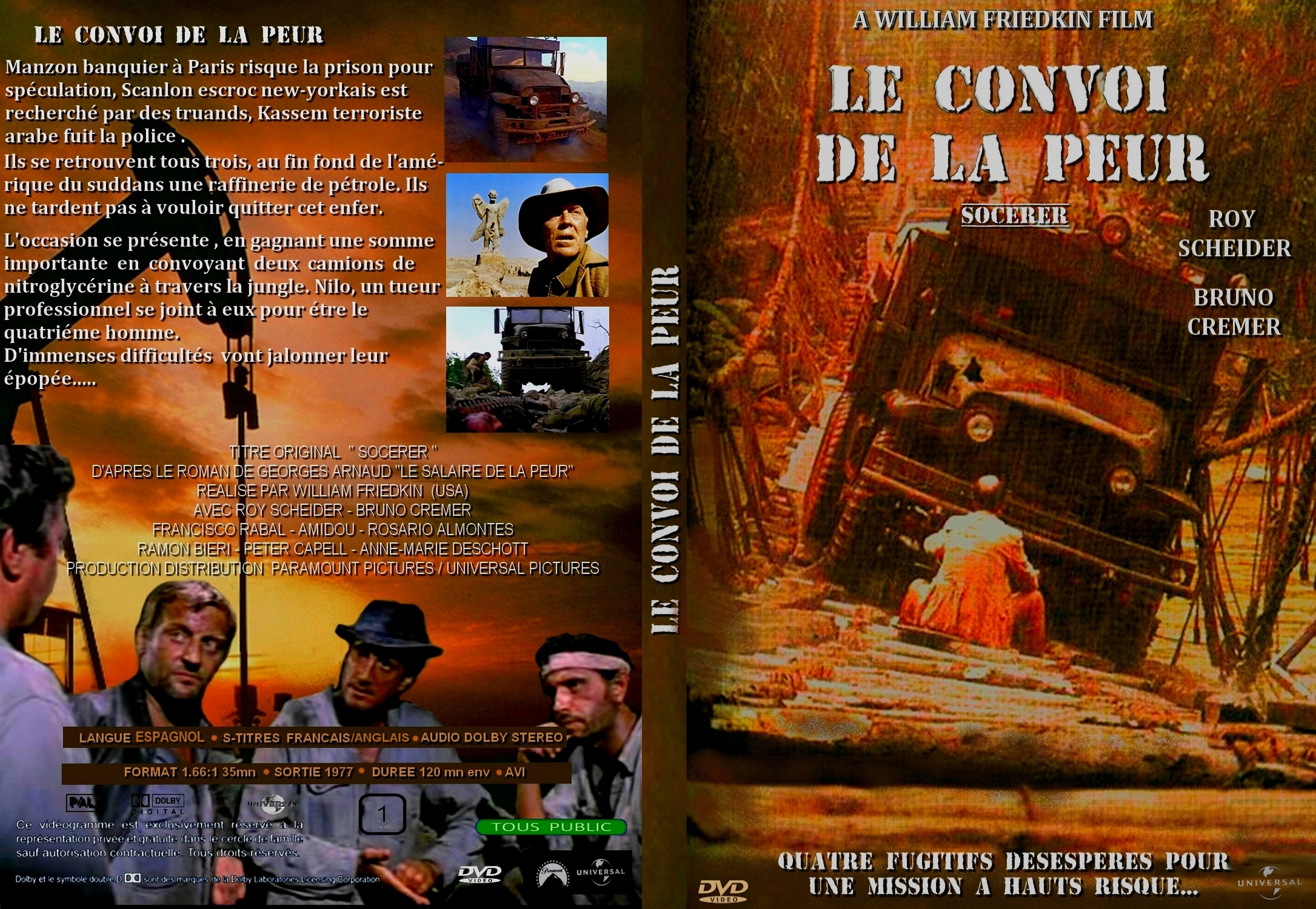 Jaquette DVD Le convoi de la peur custom