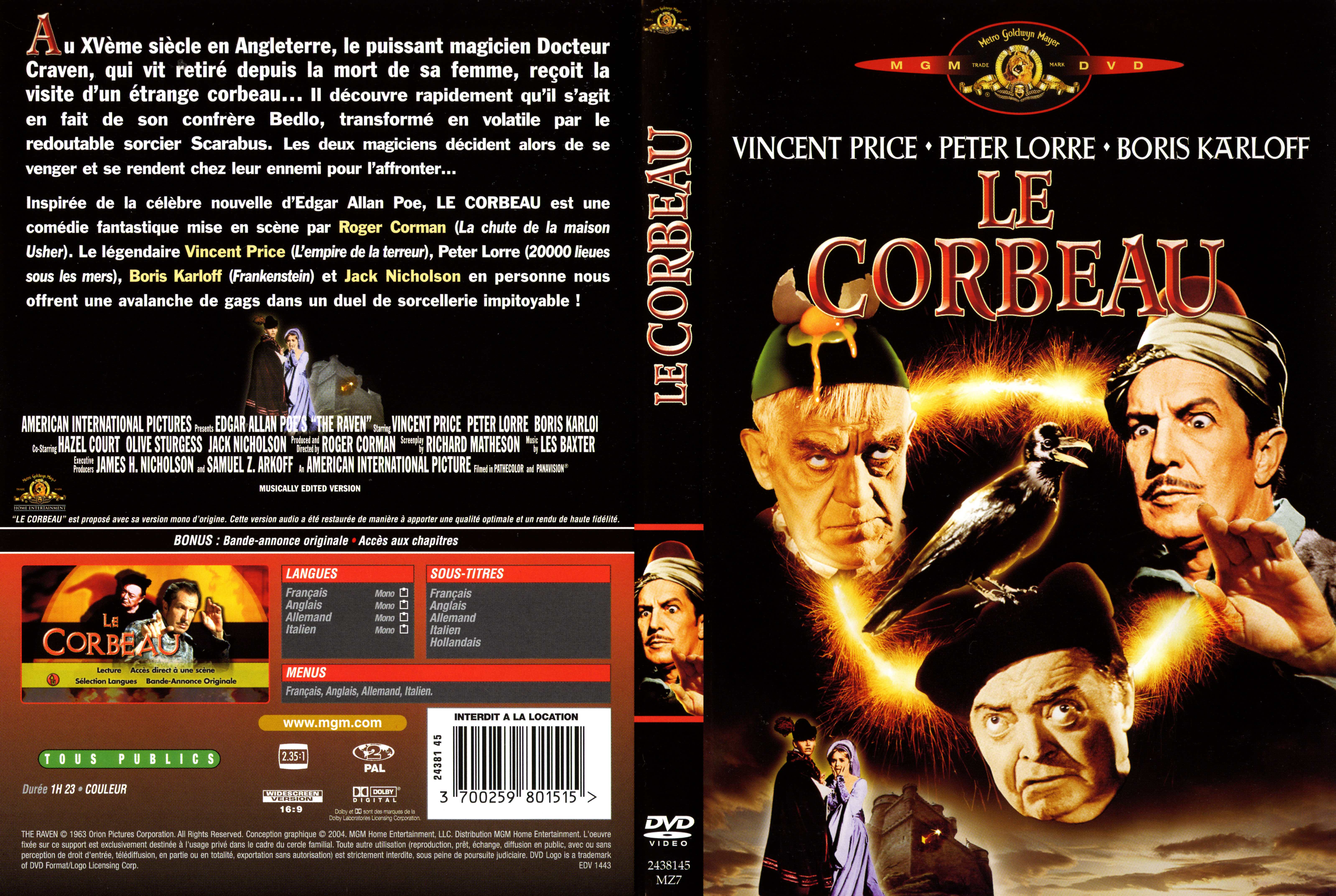 Jaquette DVD Le corbeau