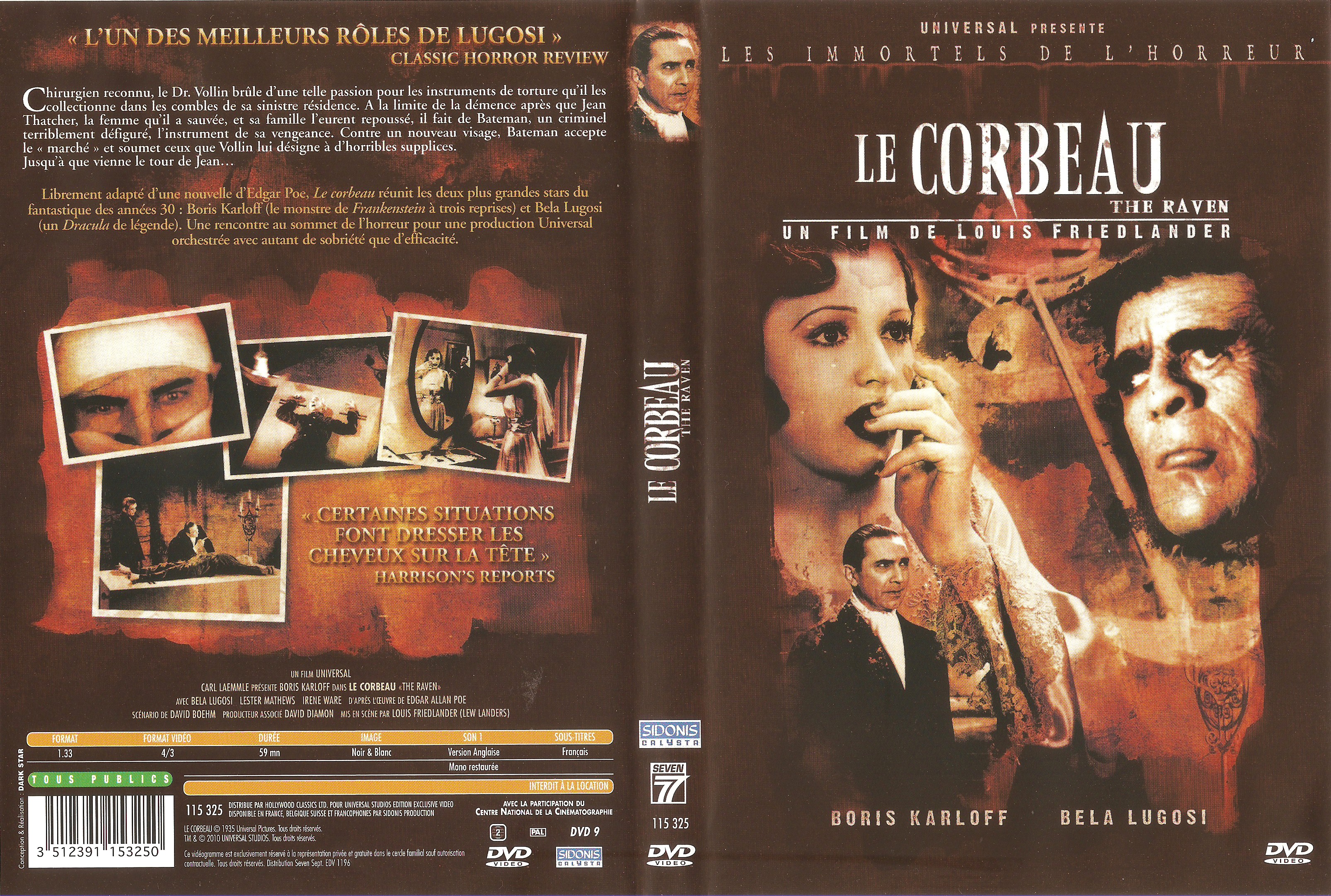 Jaquette DVD Le corbeau (1935)
