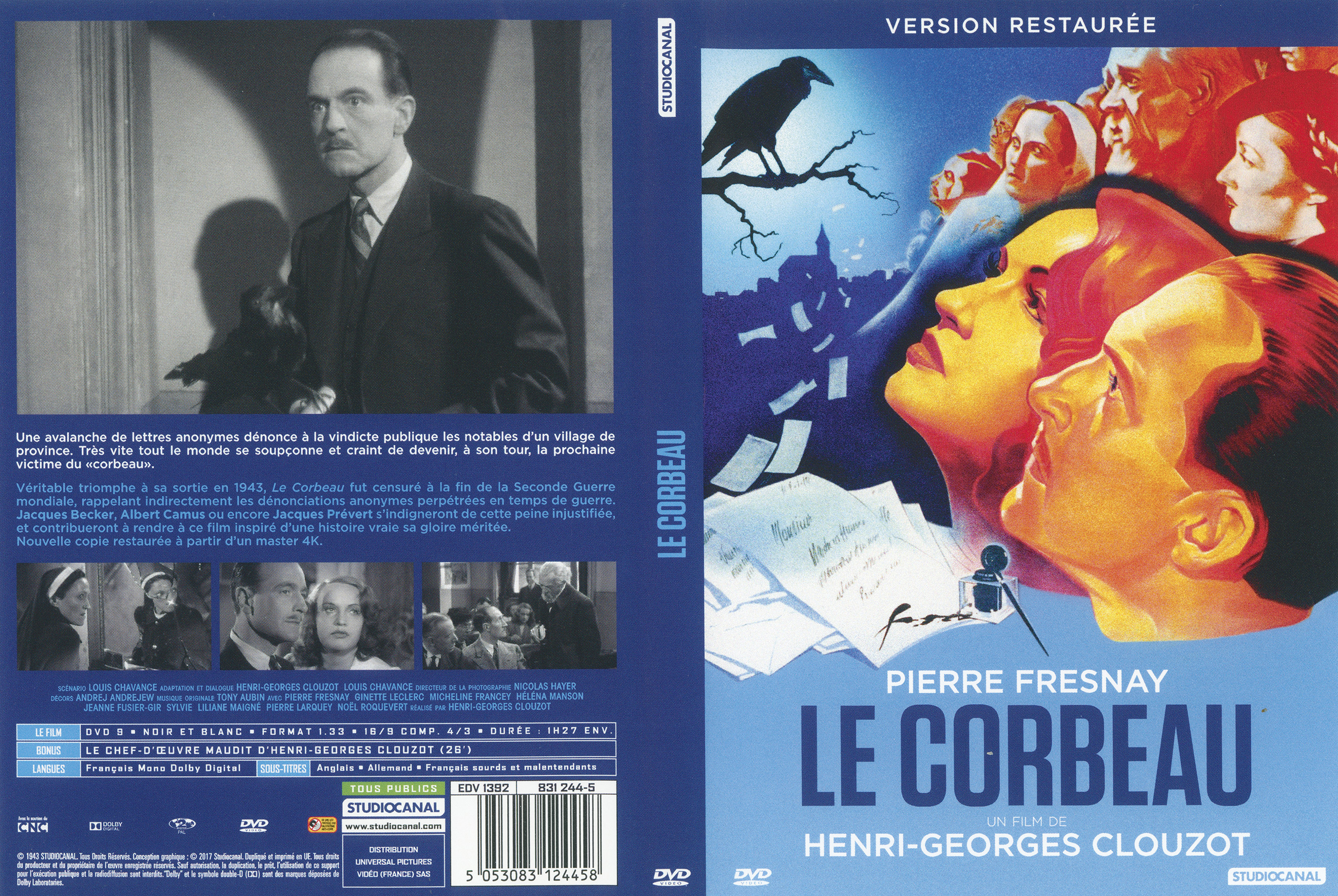Jaquette DVD Le corbeau (1943) v3