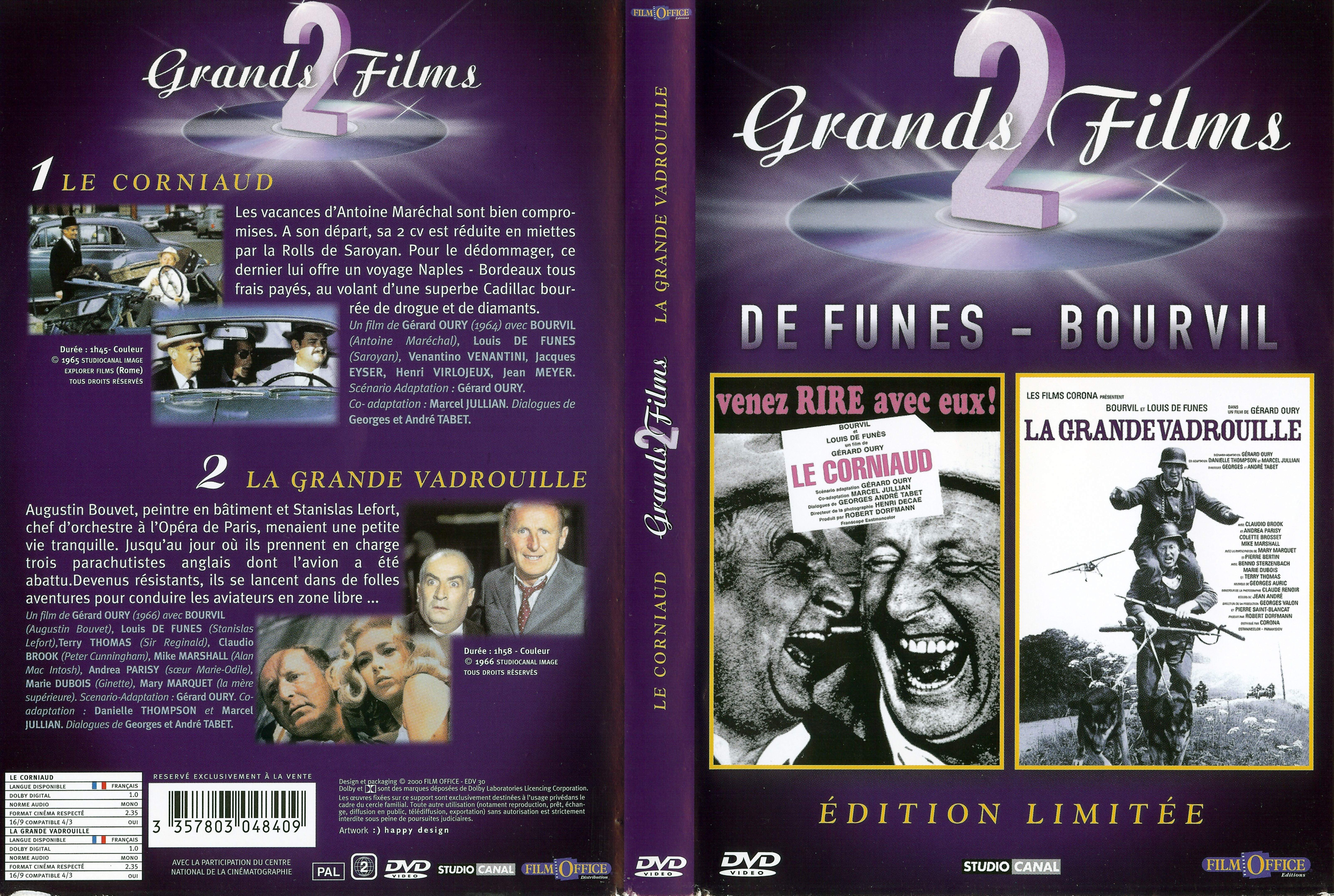 Jaquette DVD Le corniaud + la grande vadrouille COFFRET