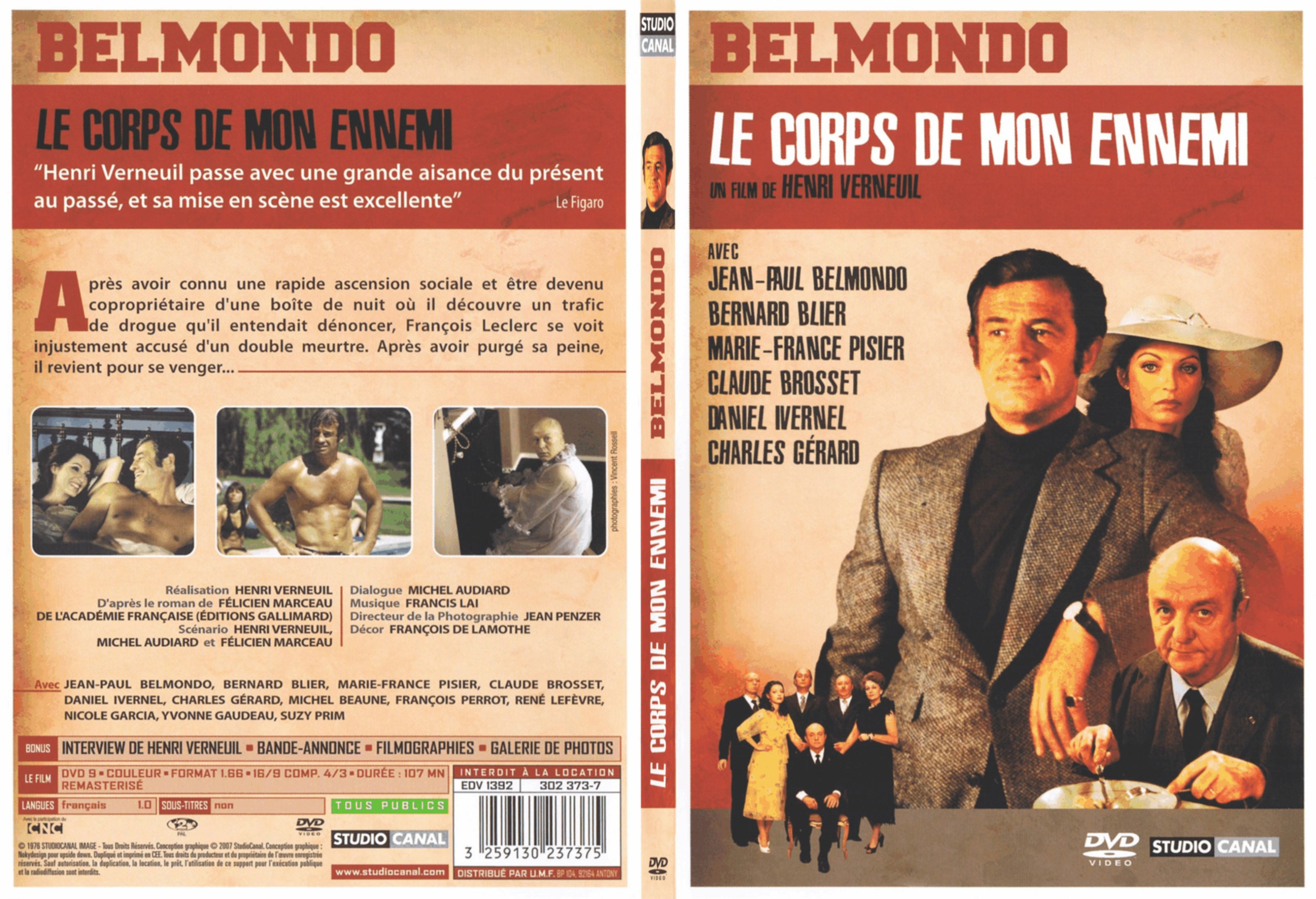 Jaquette DVD Le corps de mon ennemi - SLIM