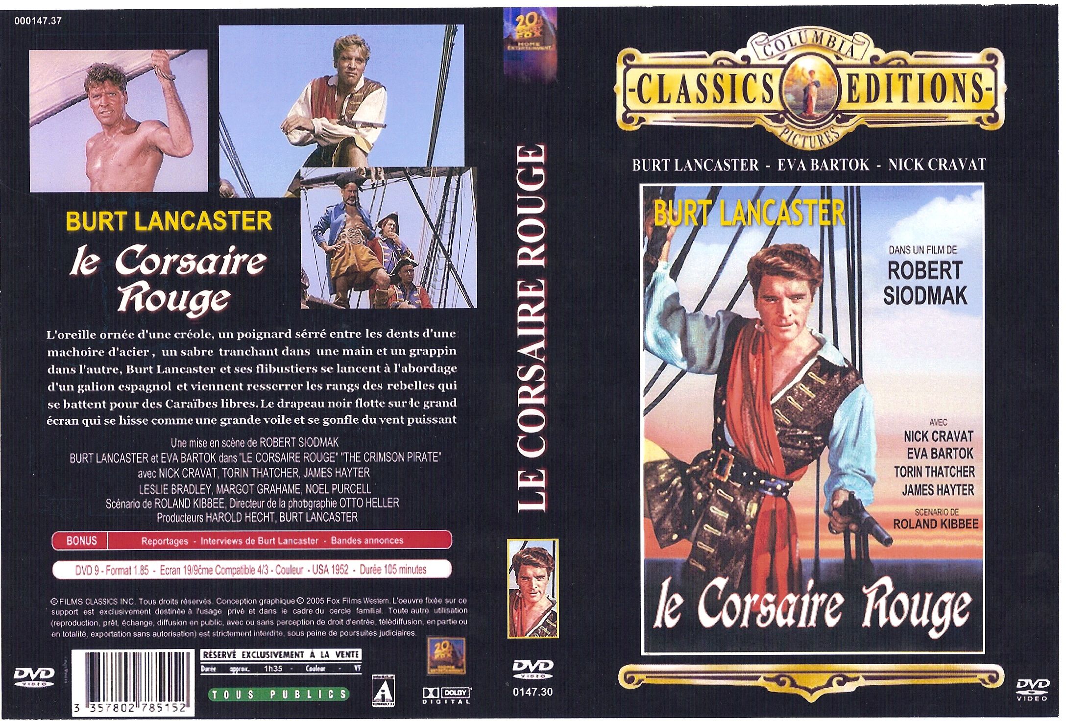 Jaquette DVD Le corsaire rouge