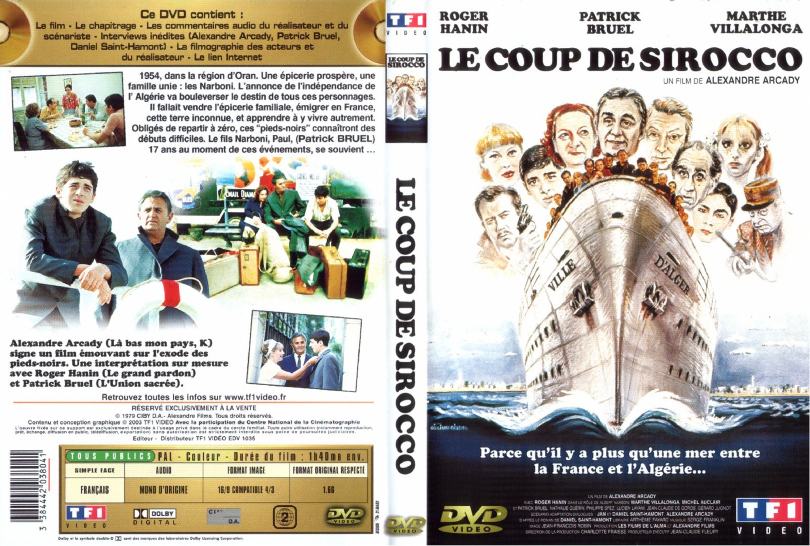 Jaquette DVD Le coup de sirocco