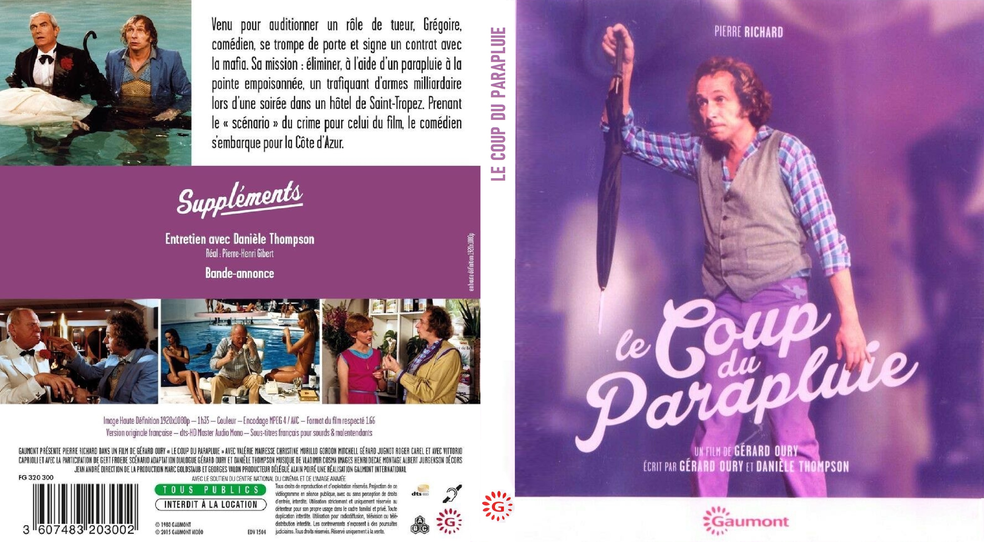 Jaquette DVD Le coup du parapluie custom (BLU-RAY)