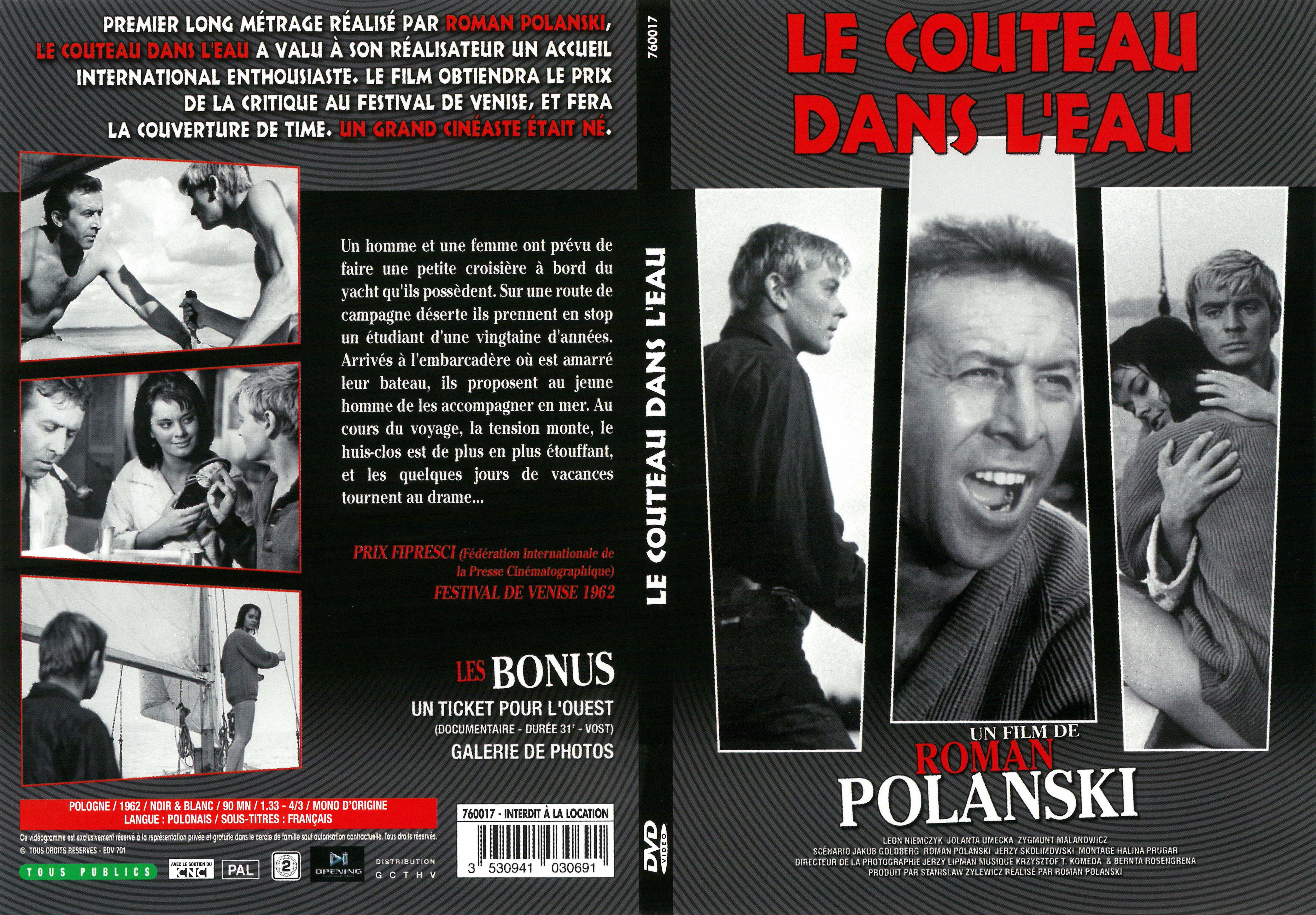 Jaquette DVD Le couteau dans l