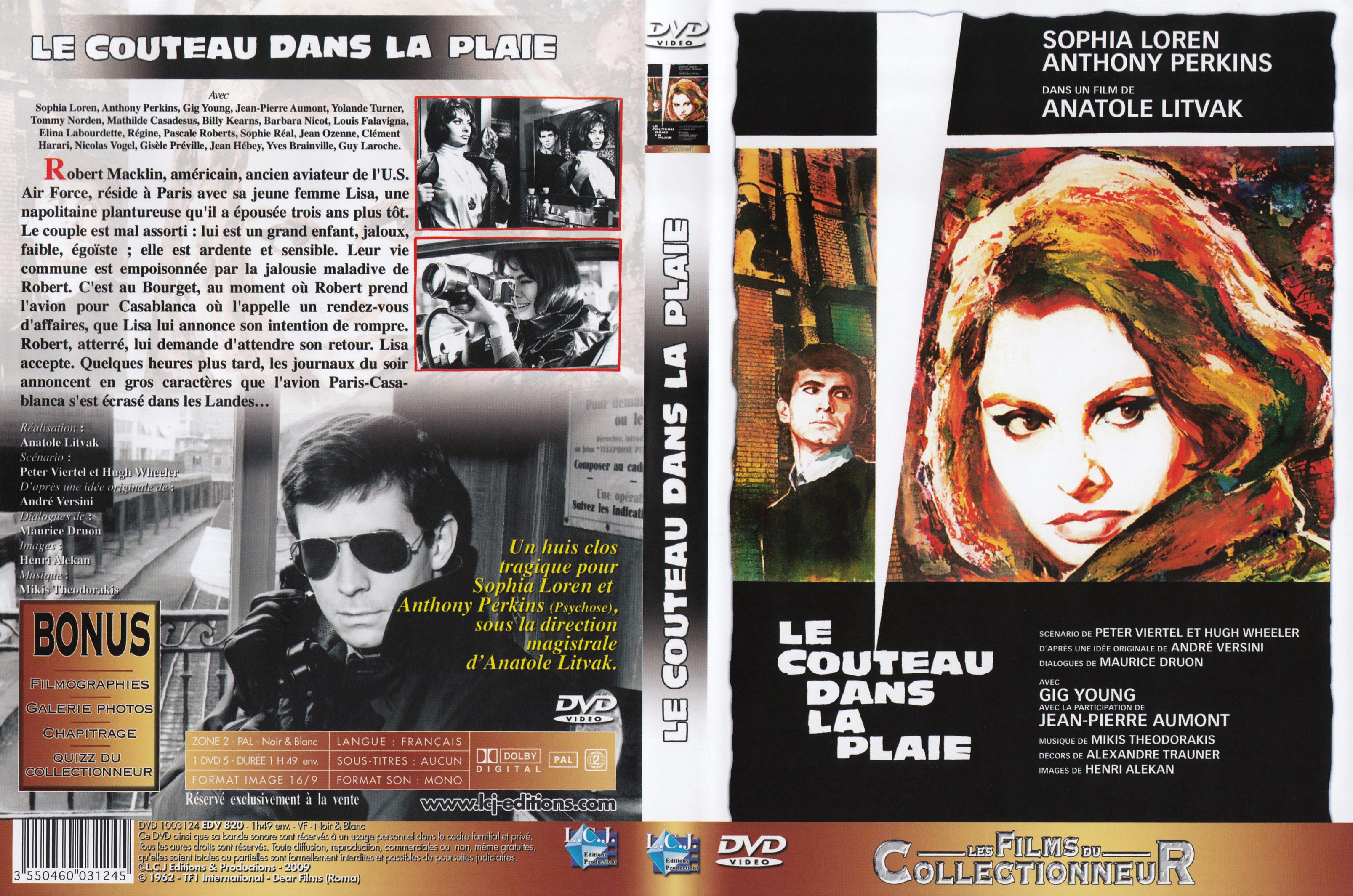 Jaquette DVD Le couteau dans la plaie