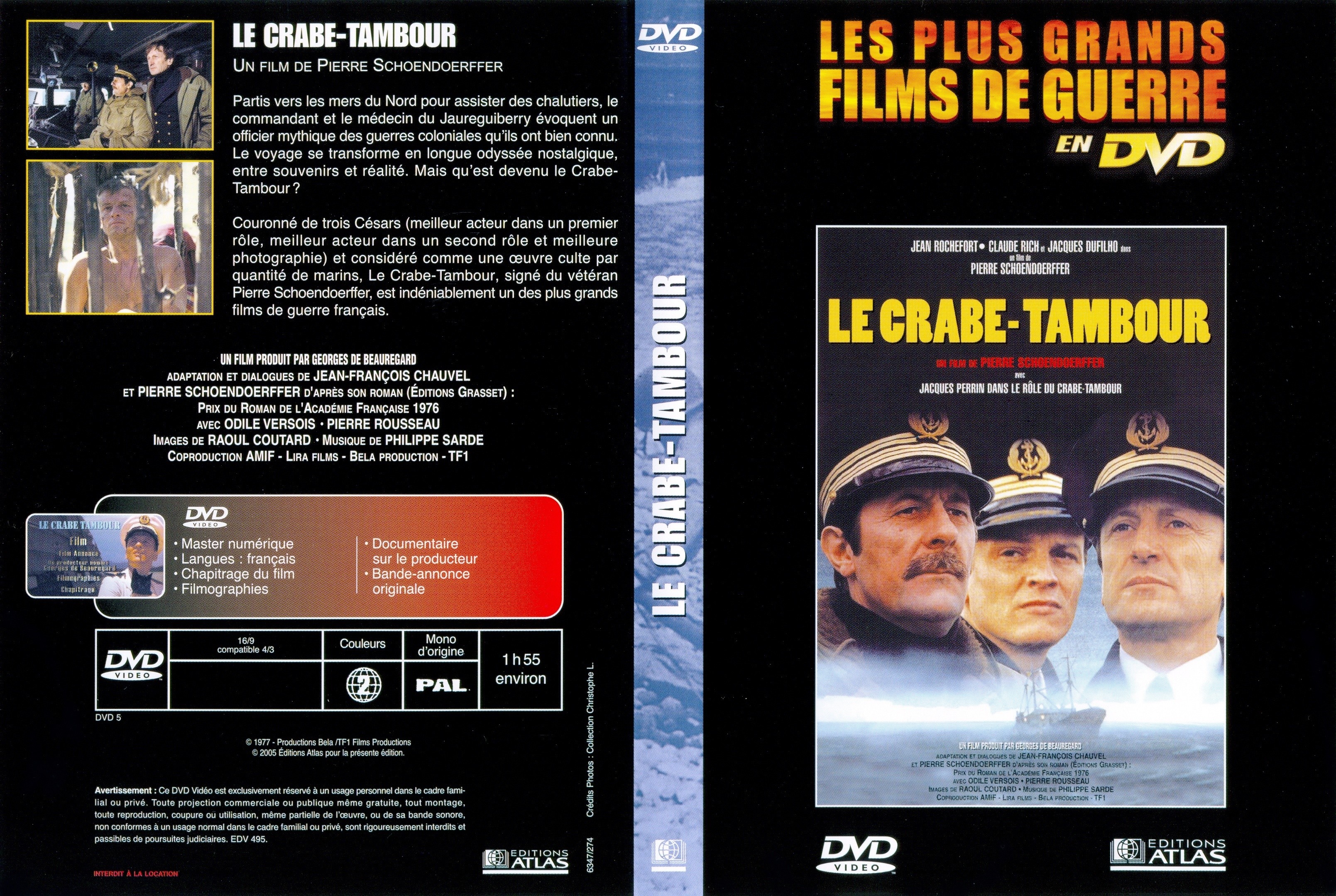 Jaquette DVD Le crabe tambour v2