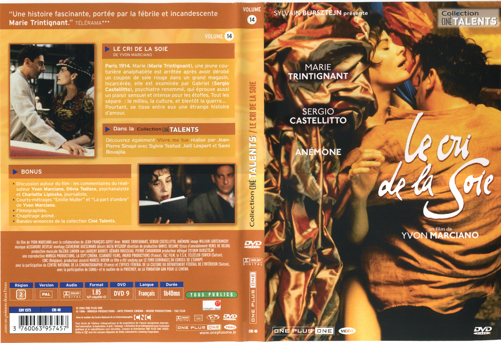 Jaquette DVD Le cri de la soie