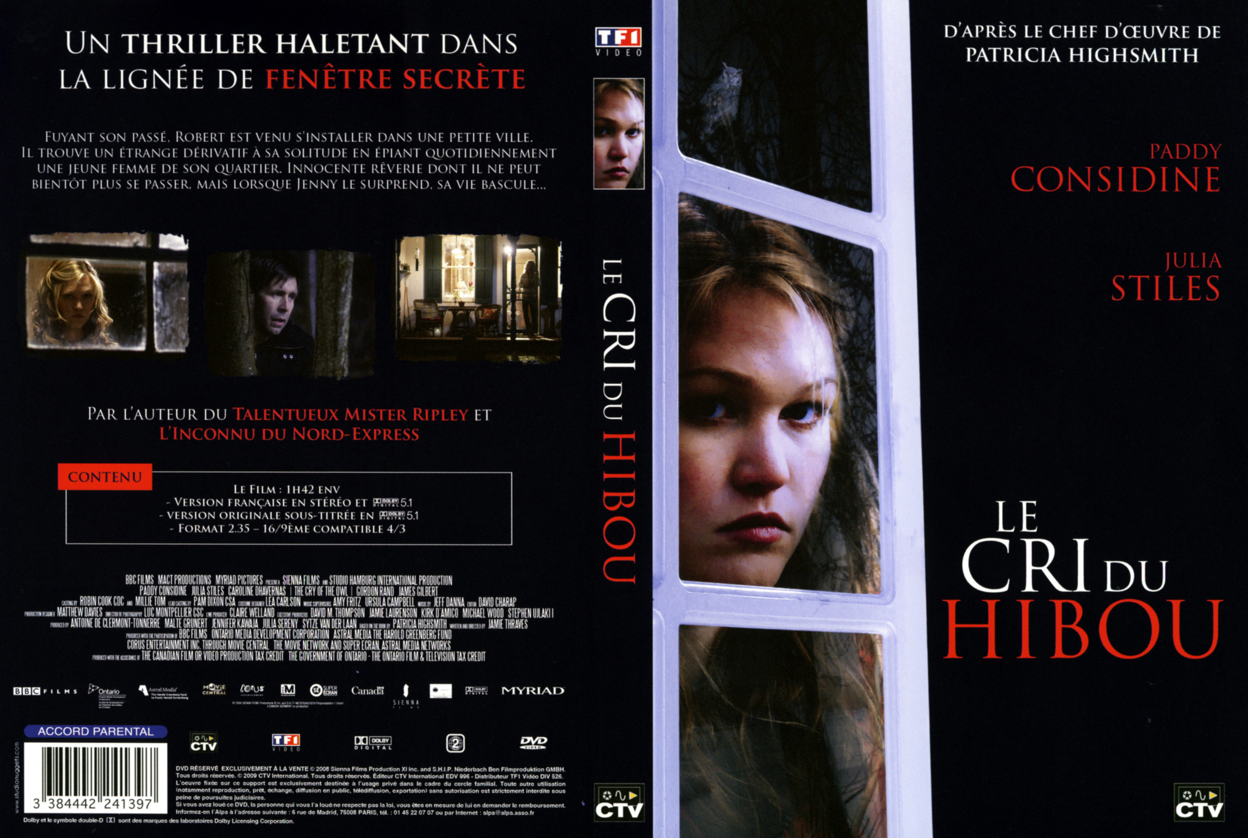 Jaquette DVD Le cri du hibou