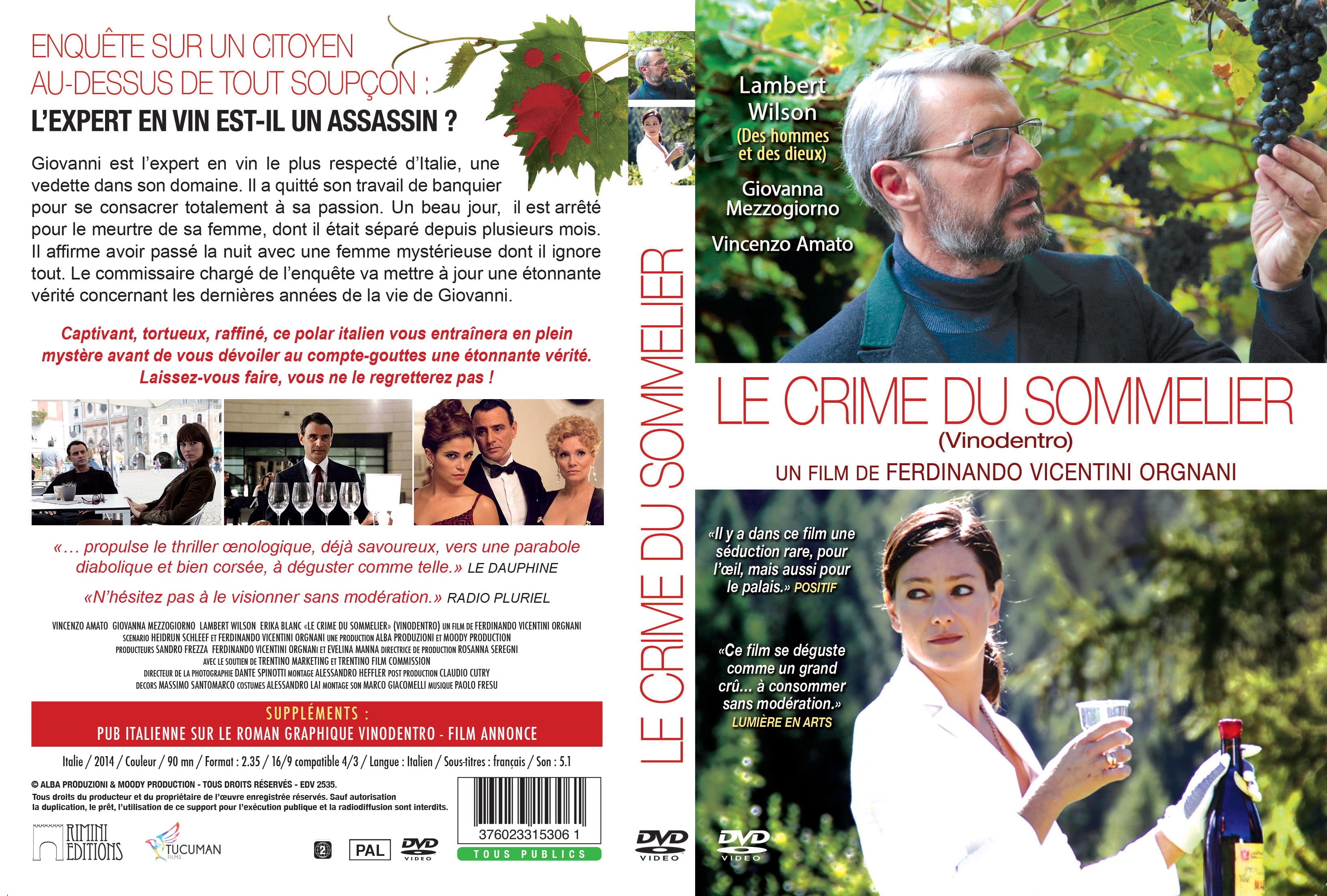 Jaquette DVD Le crime du sommelier