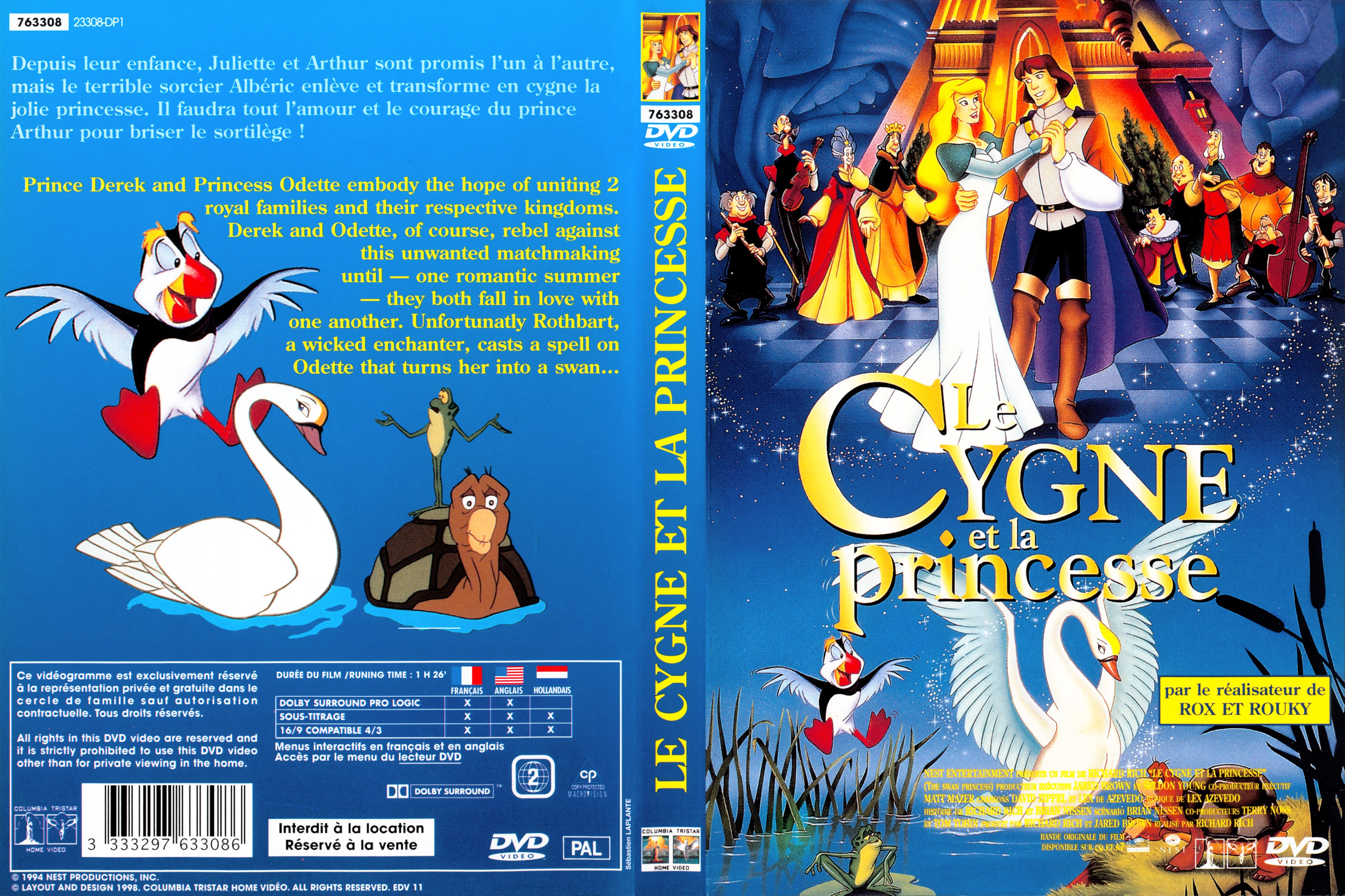 Jaquette DVD Le cygne et la princesse