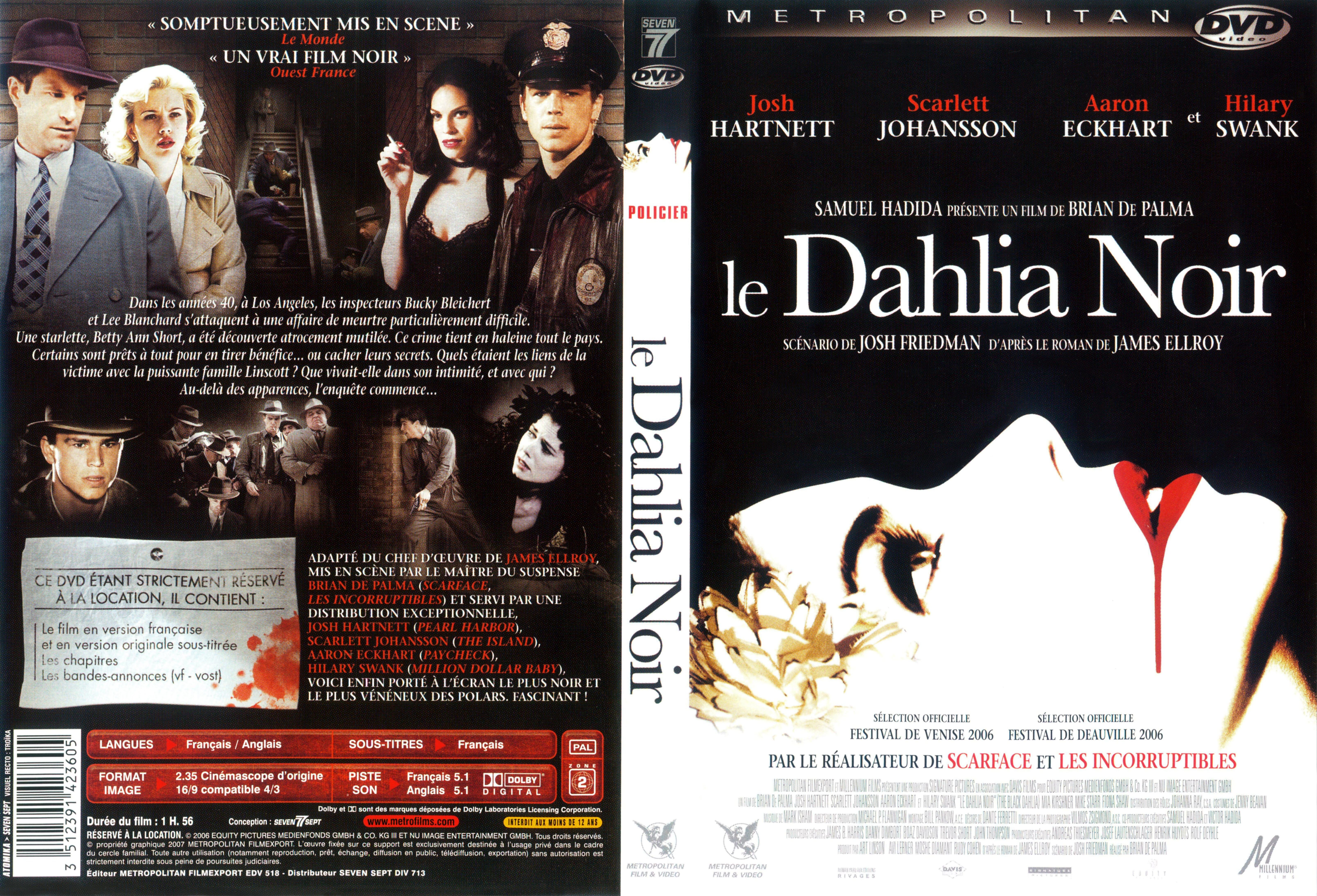 Jaquette DVD Le dahlia noir