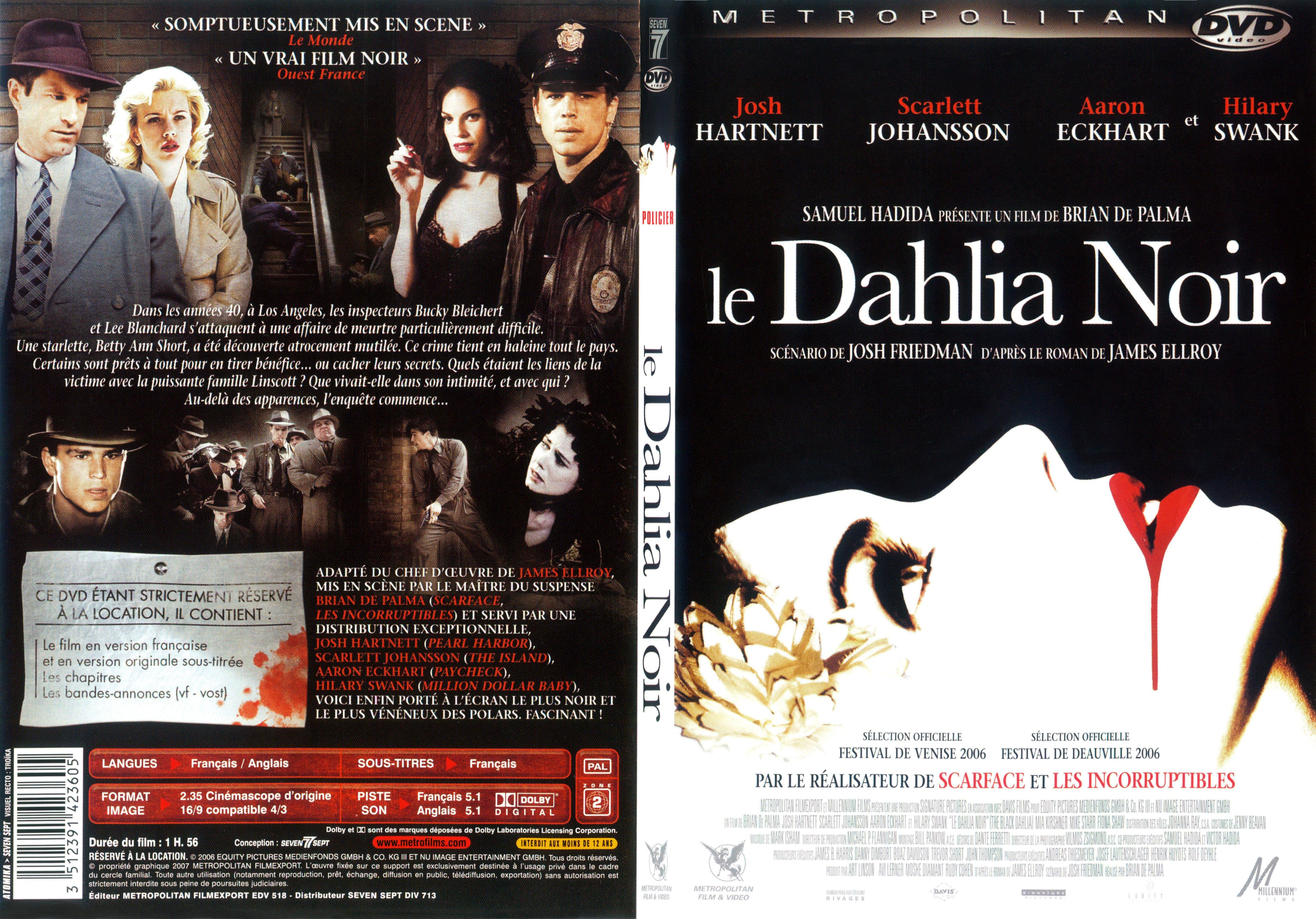 Jaquette DVD Le dahlia noir - SLIM