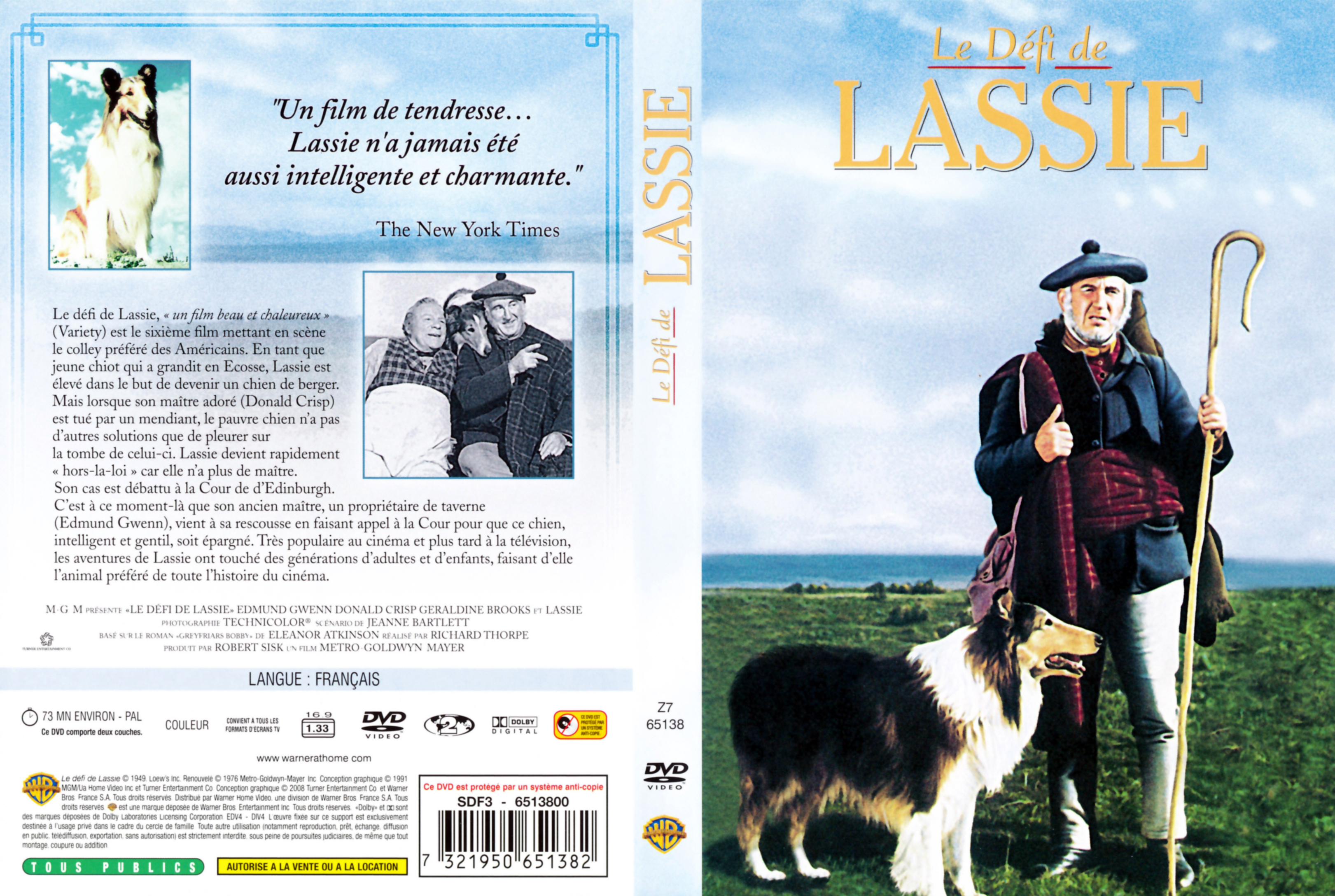 Jaquette DVD Le defi de Lassie