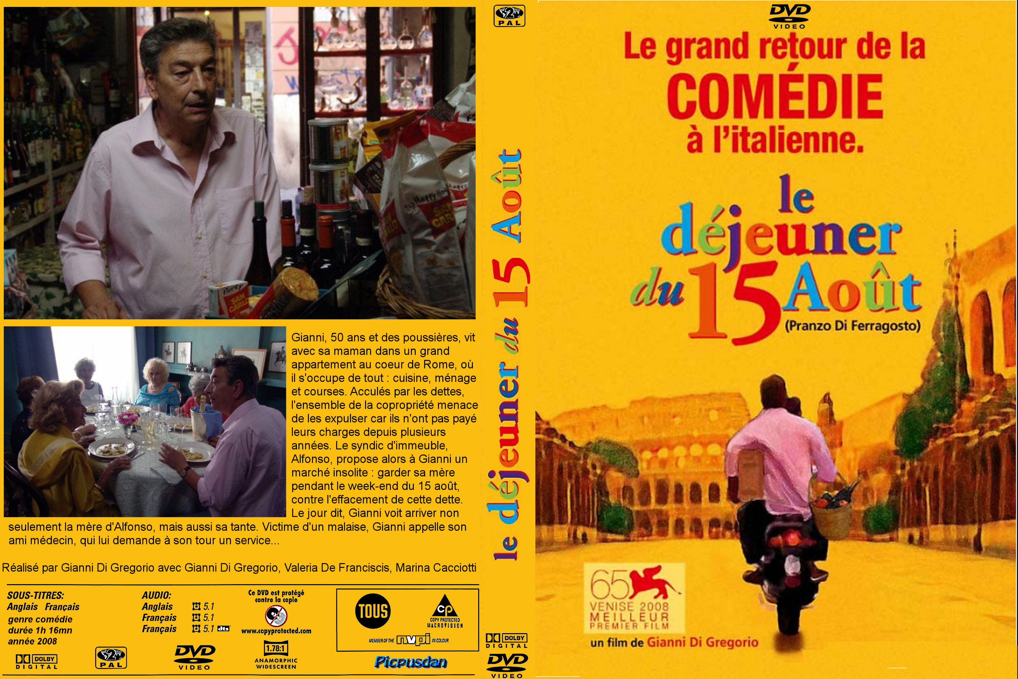 Jaquette DVD Le djeuner du 15 aout custom