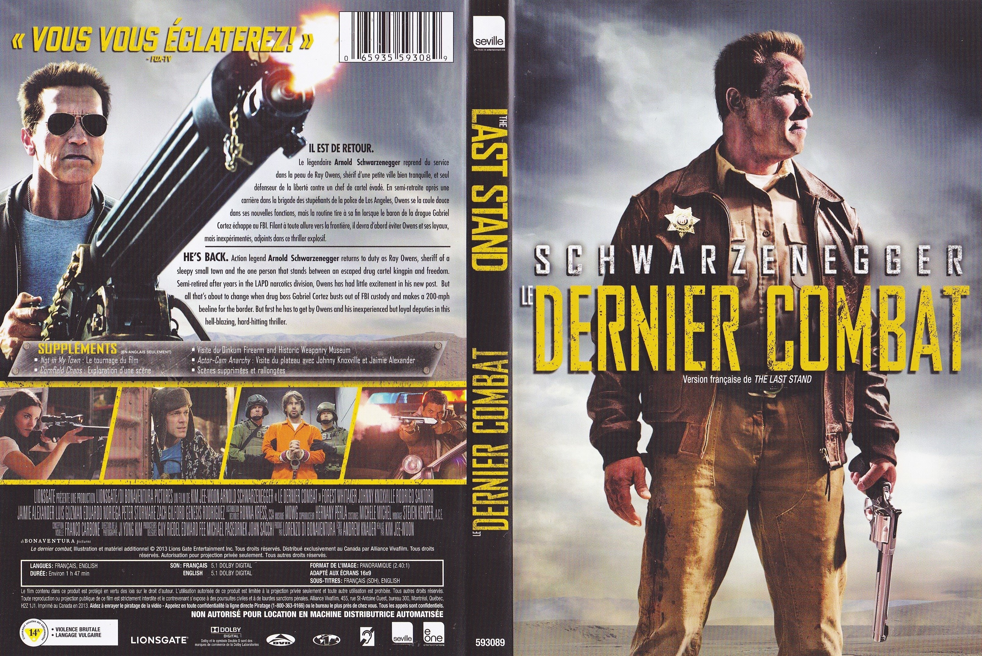 Jaquette DVD Le dernier combat - The last stand (Canadienne)