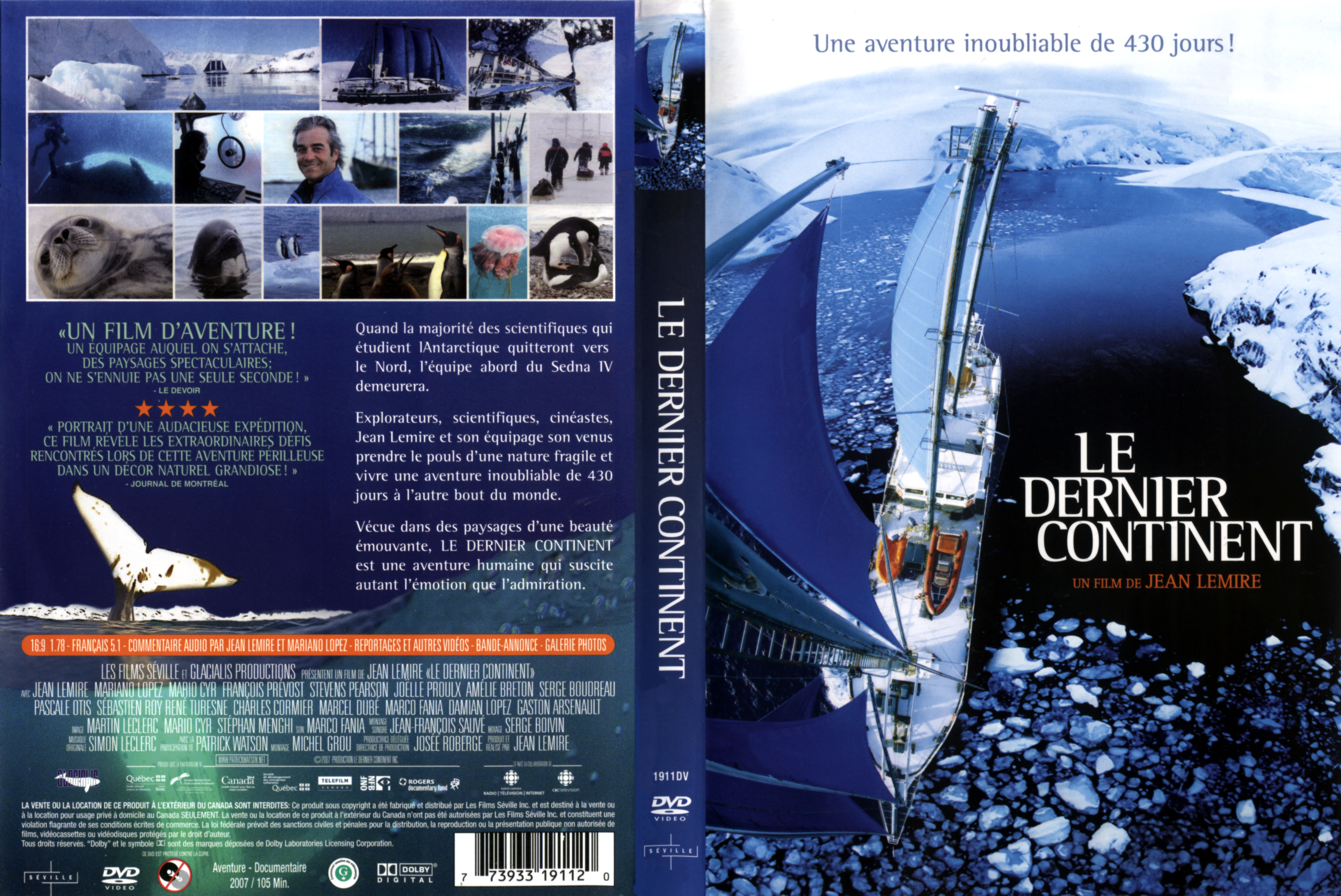 Jaquette DVD Le dernier continent